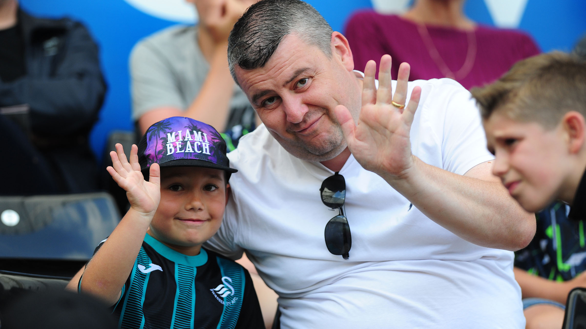 Swansea City fans at the Atalanta pre-season friendly.