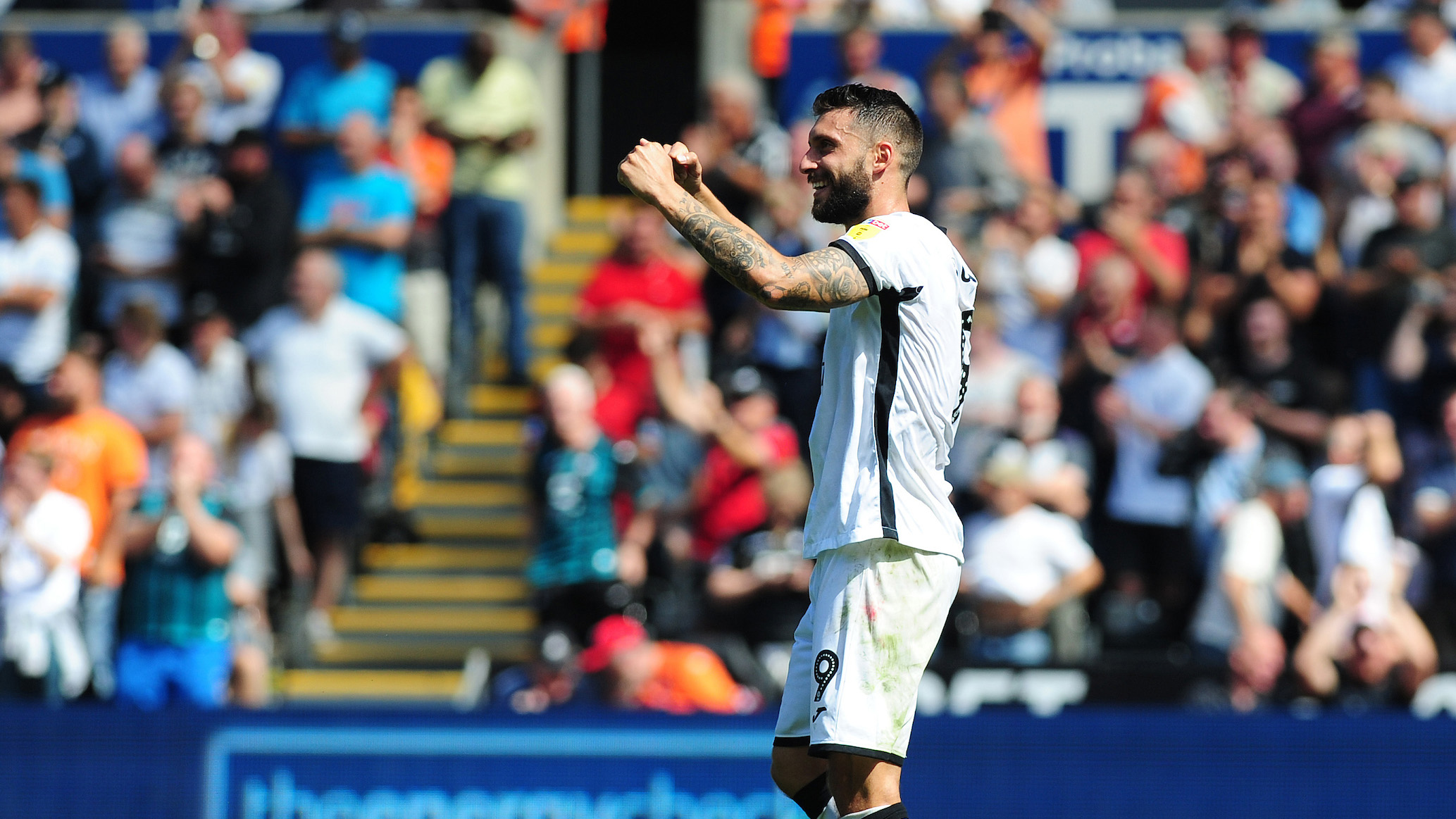 Borja celebrates his goal