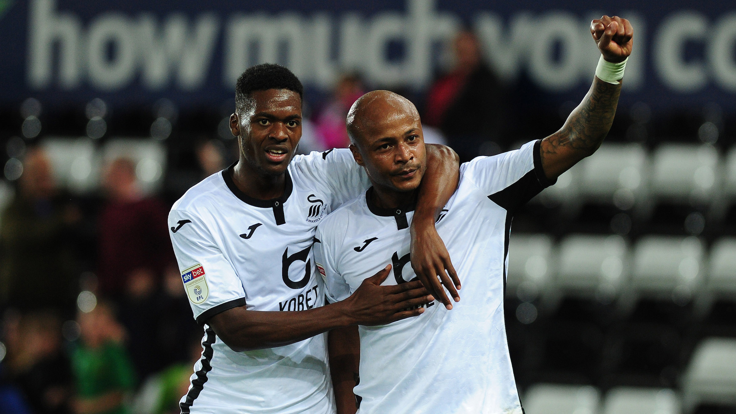 Jordon Garrick and Andre Ayew