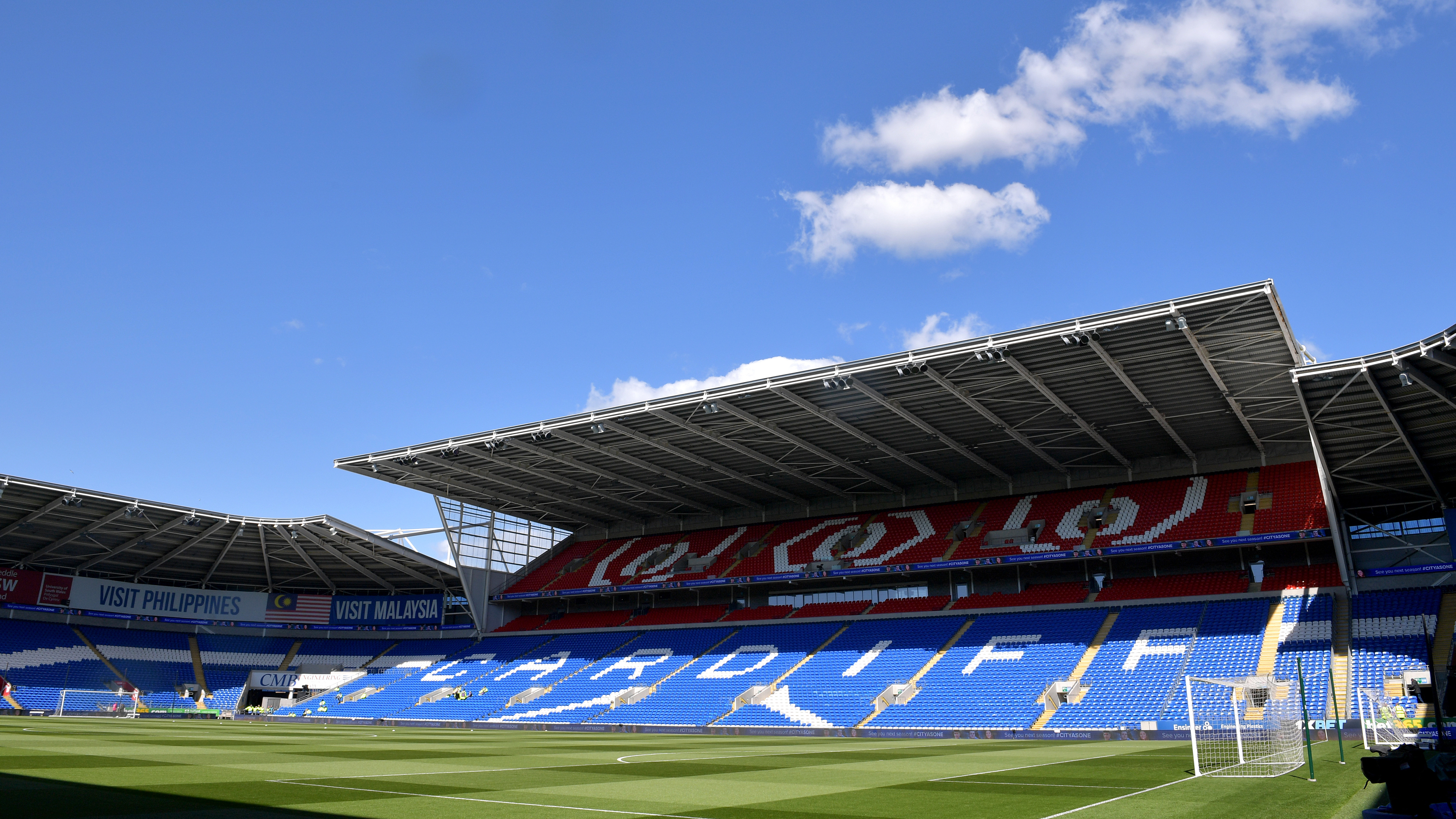 The extended Ninian Stand at Cardiff City Stadium once completed