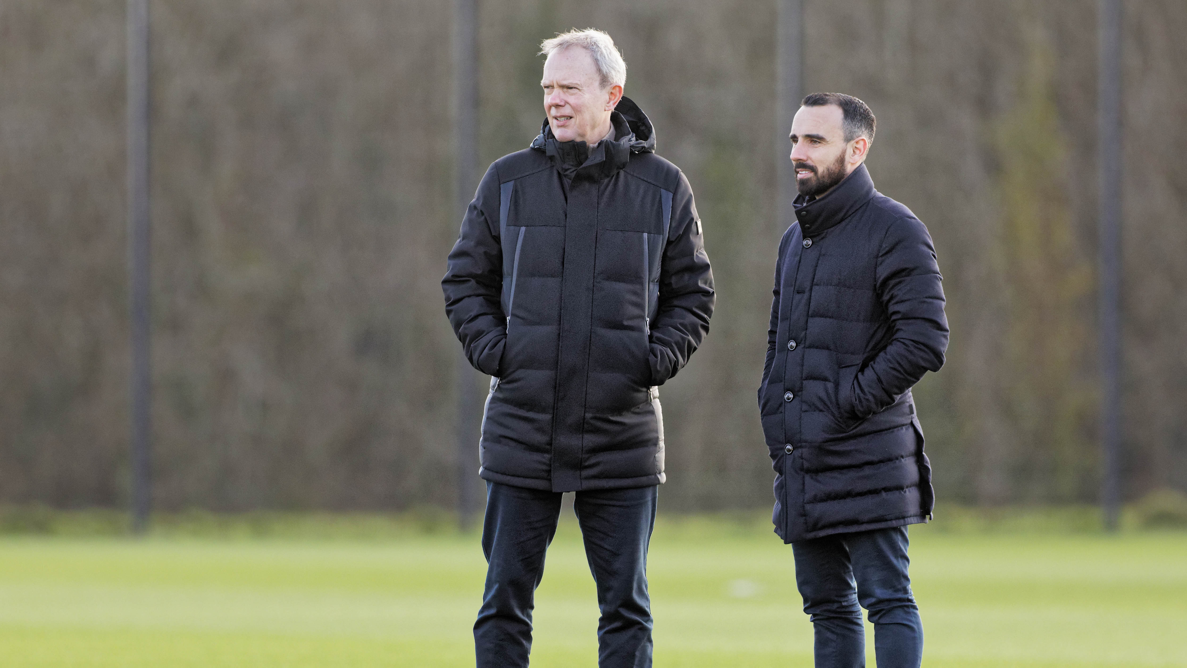 Swansea City chairman Trevor Birch and sporting director Leon Britton.