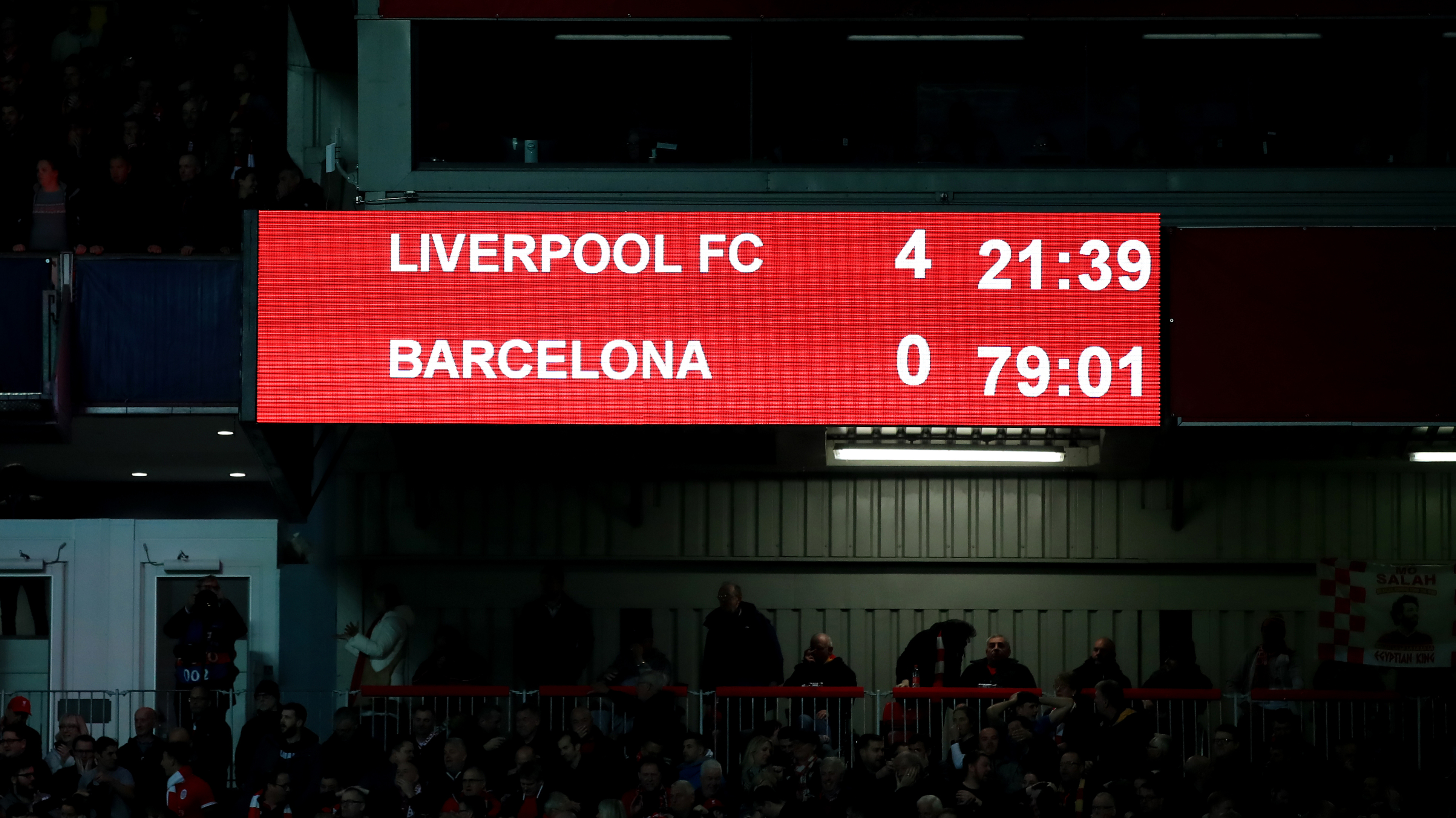 Liverpool scoreboard