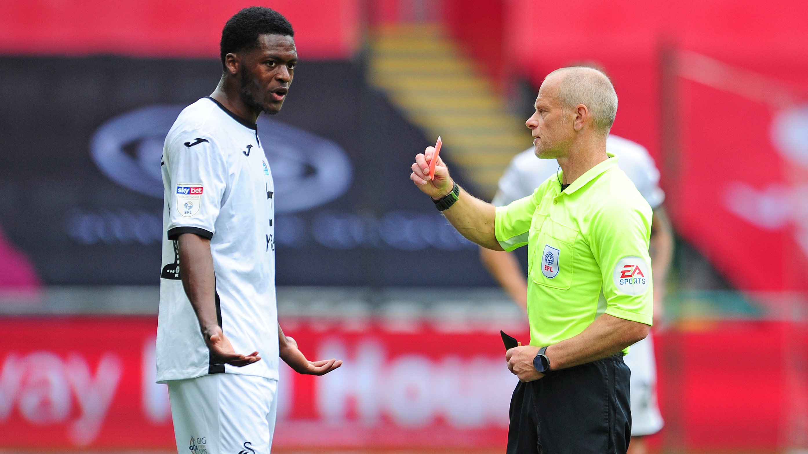 Luton Garrick red card