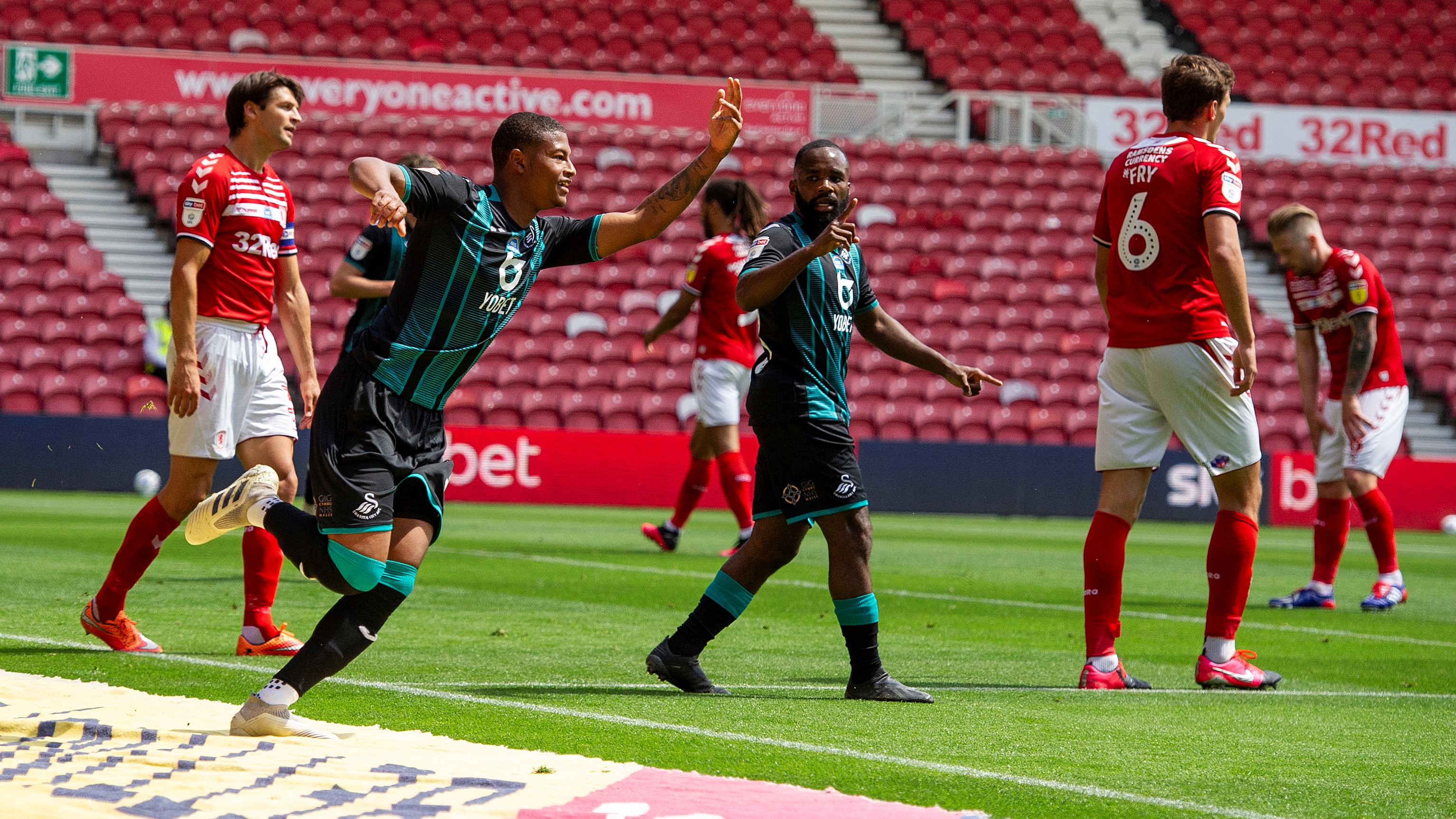 Middlesbrough Brewster Kalulu celebration