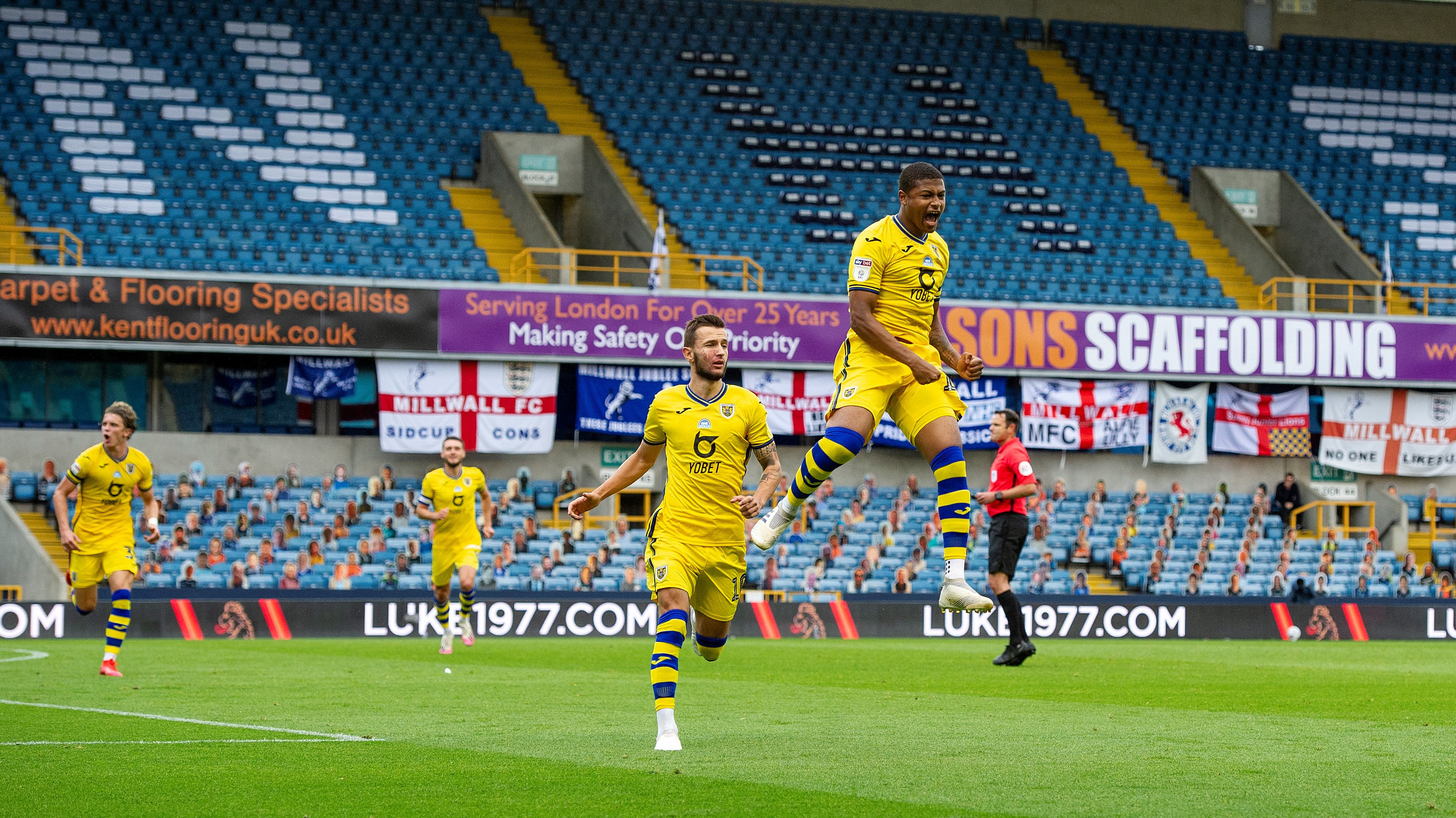 Millwall Brewster celebration