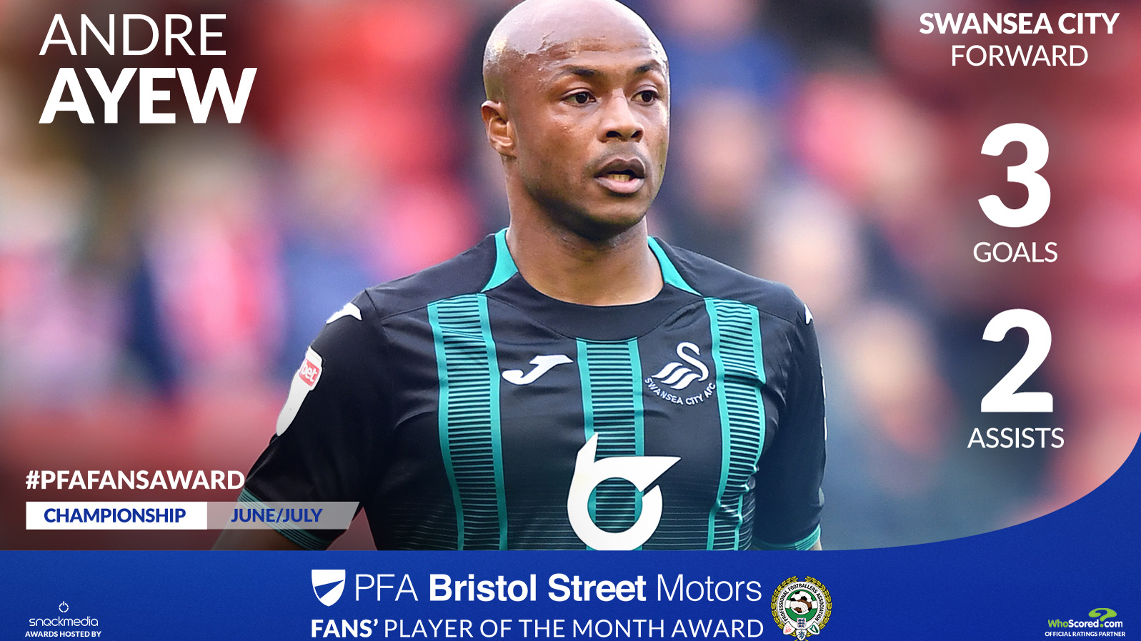 Andre Ayew PFA Award graphic