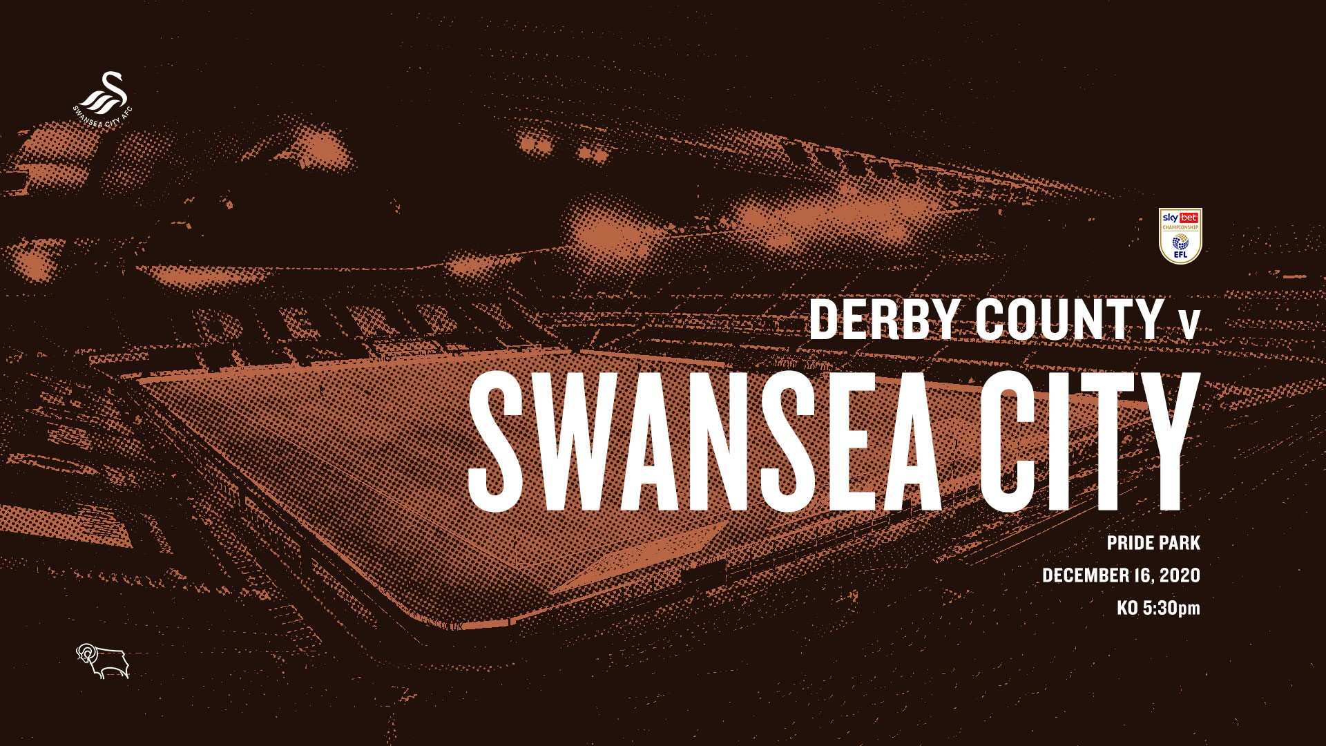 Derby County away match preview graphic