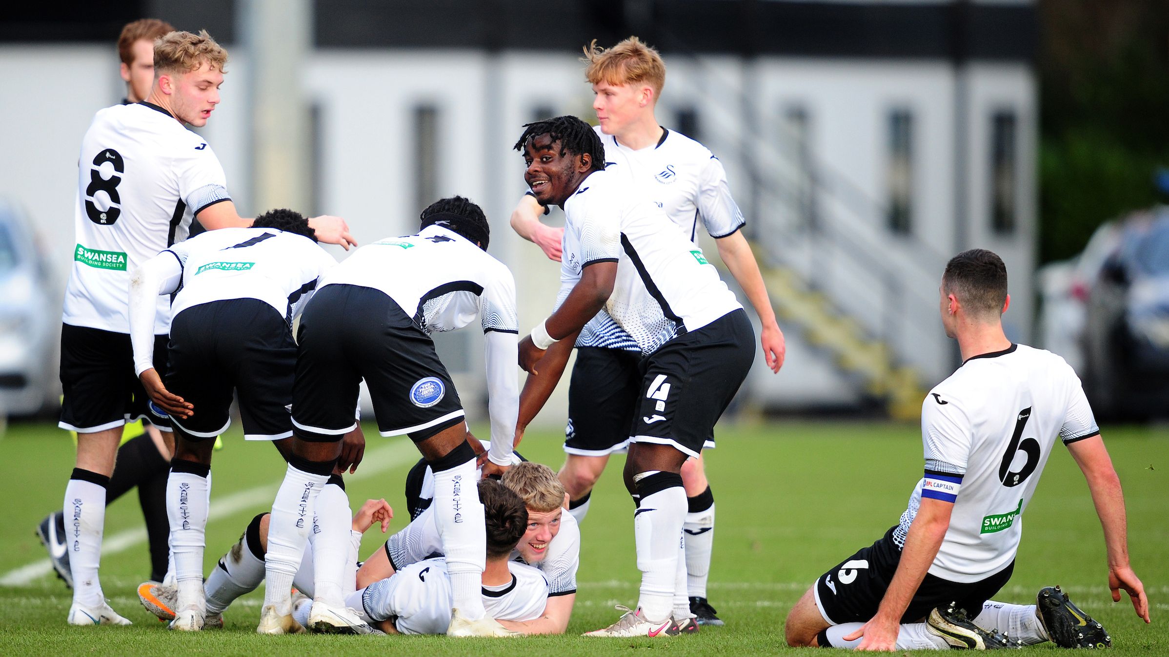 Swansea City U18s celebrate