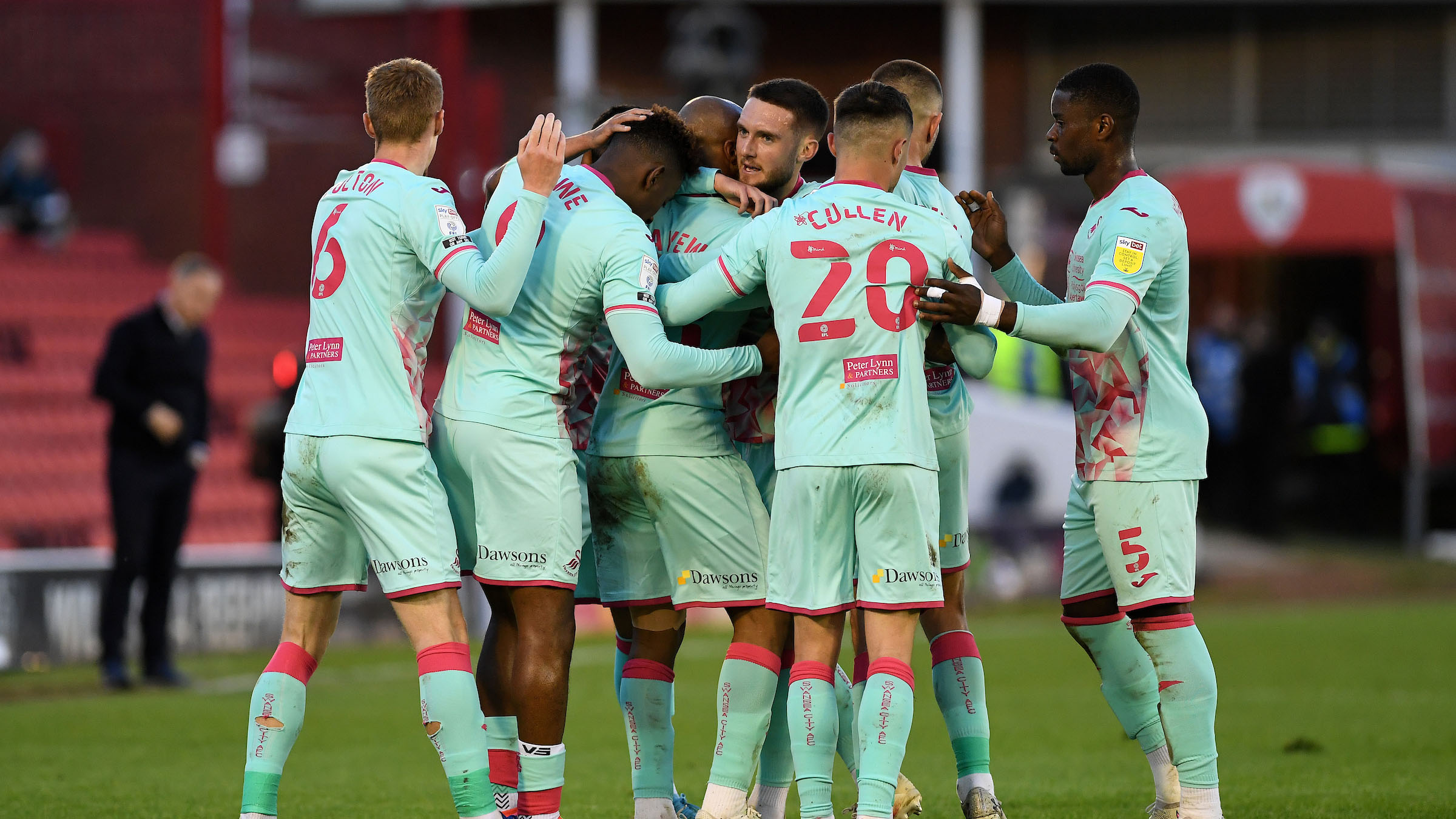 Barnsley away PO Andre Ayew celebration