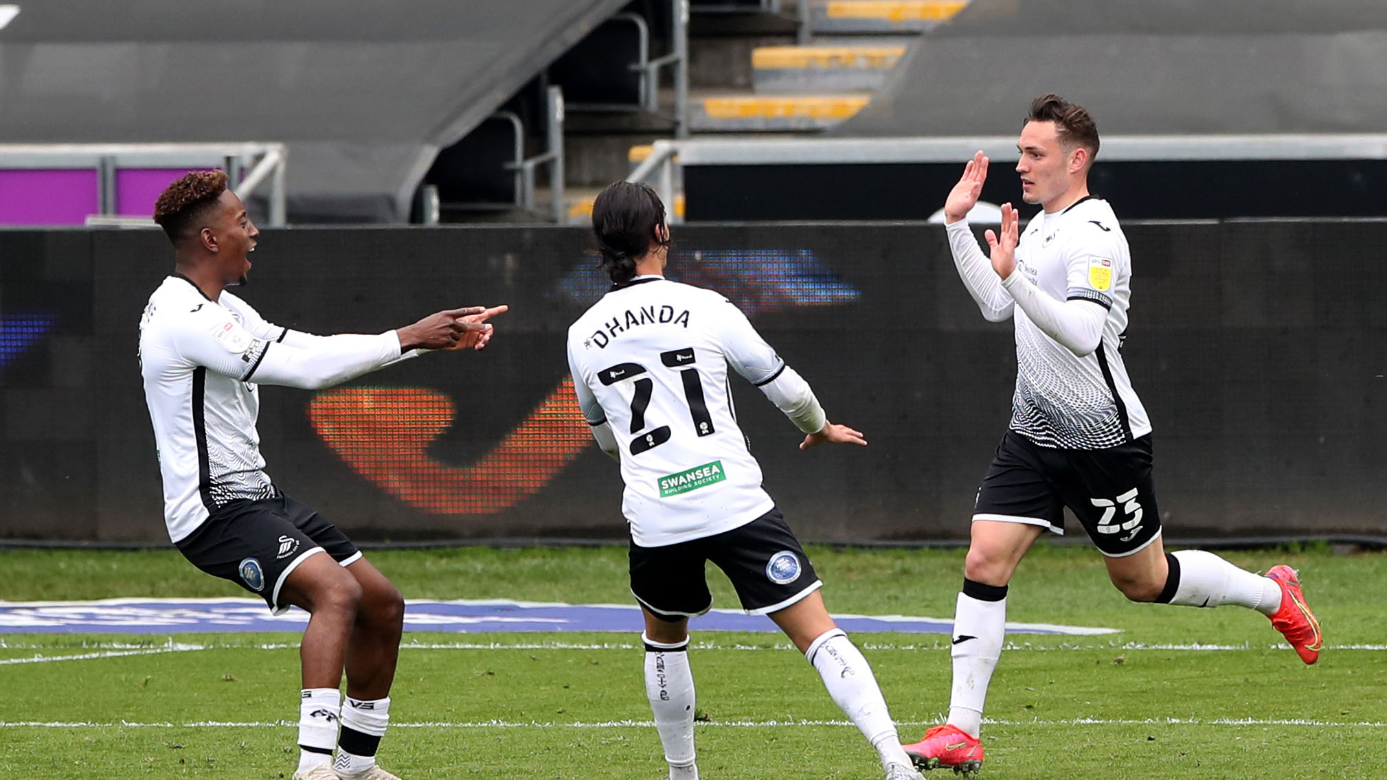 Derby home Connor Roberts celebration