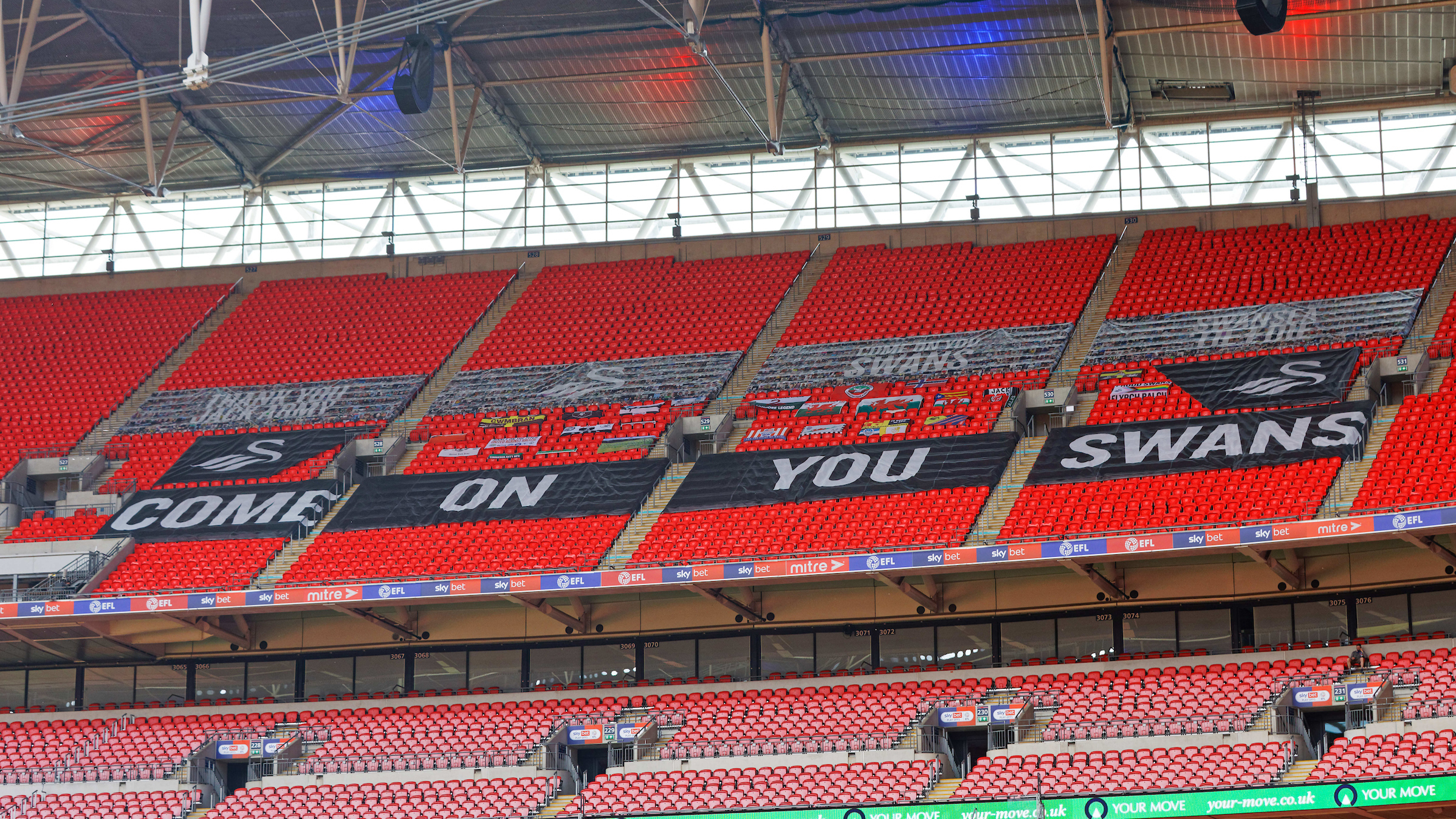 Swansea City Wembley banners