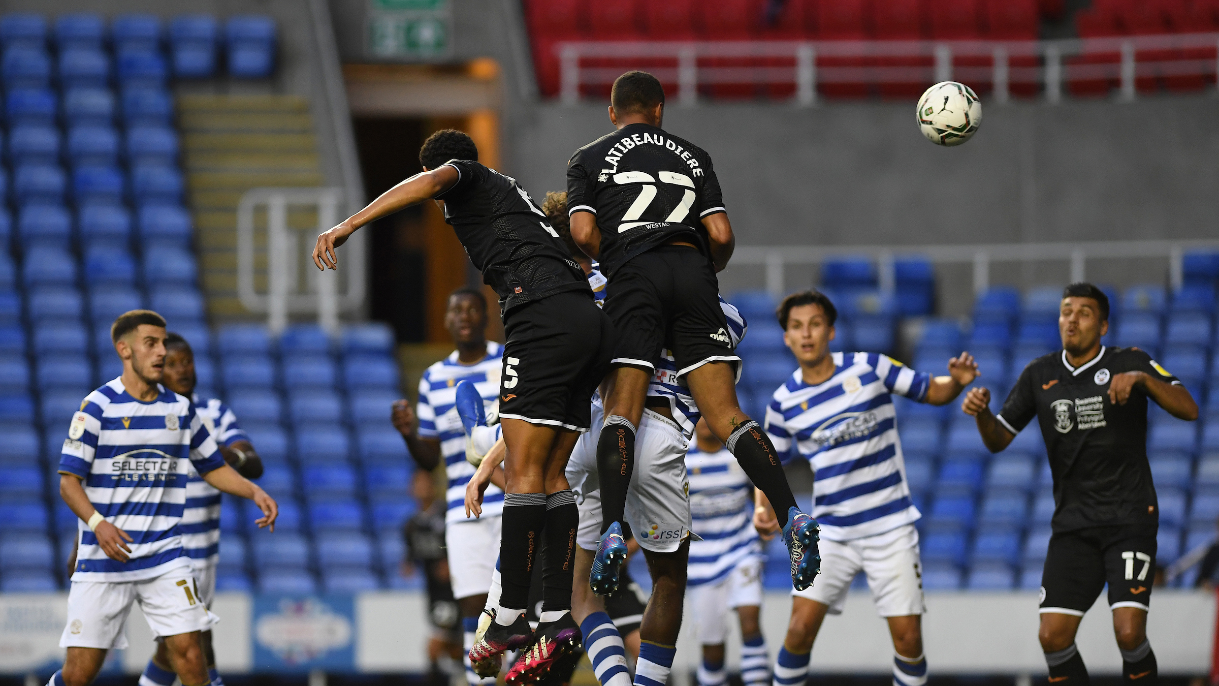 Reading away Joel Latibeaudiere header