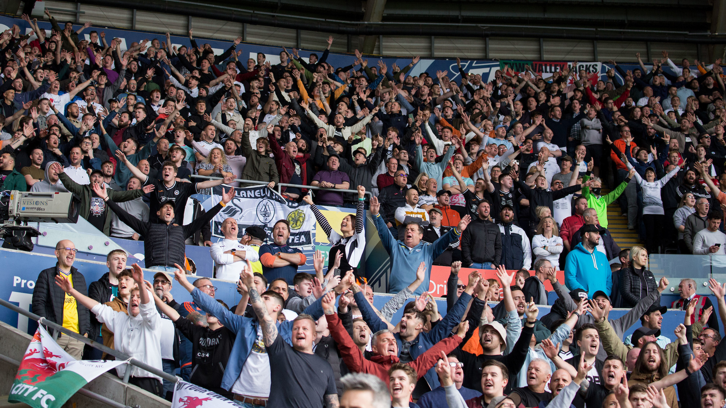 Cardiff 1-0 Swansea: Fans In The Stands (PICTURES)