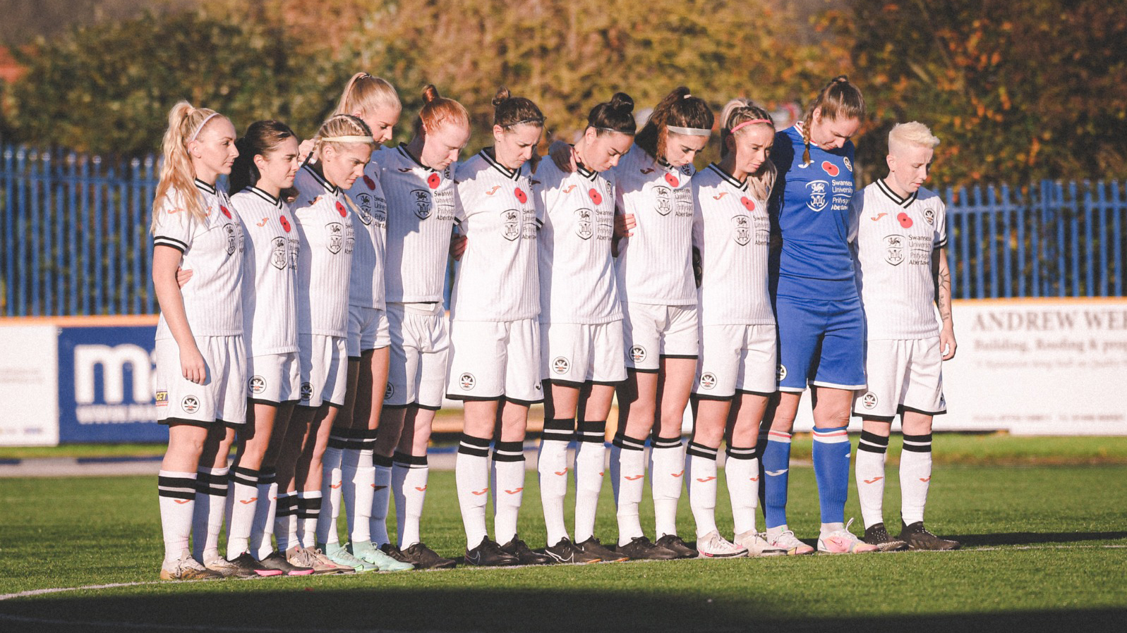 Swansea City Ladies minute silence
