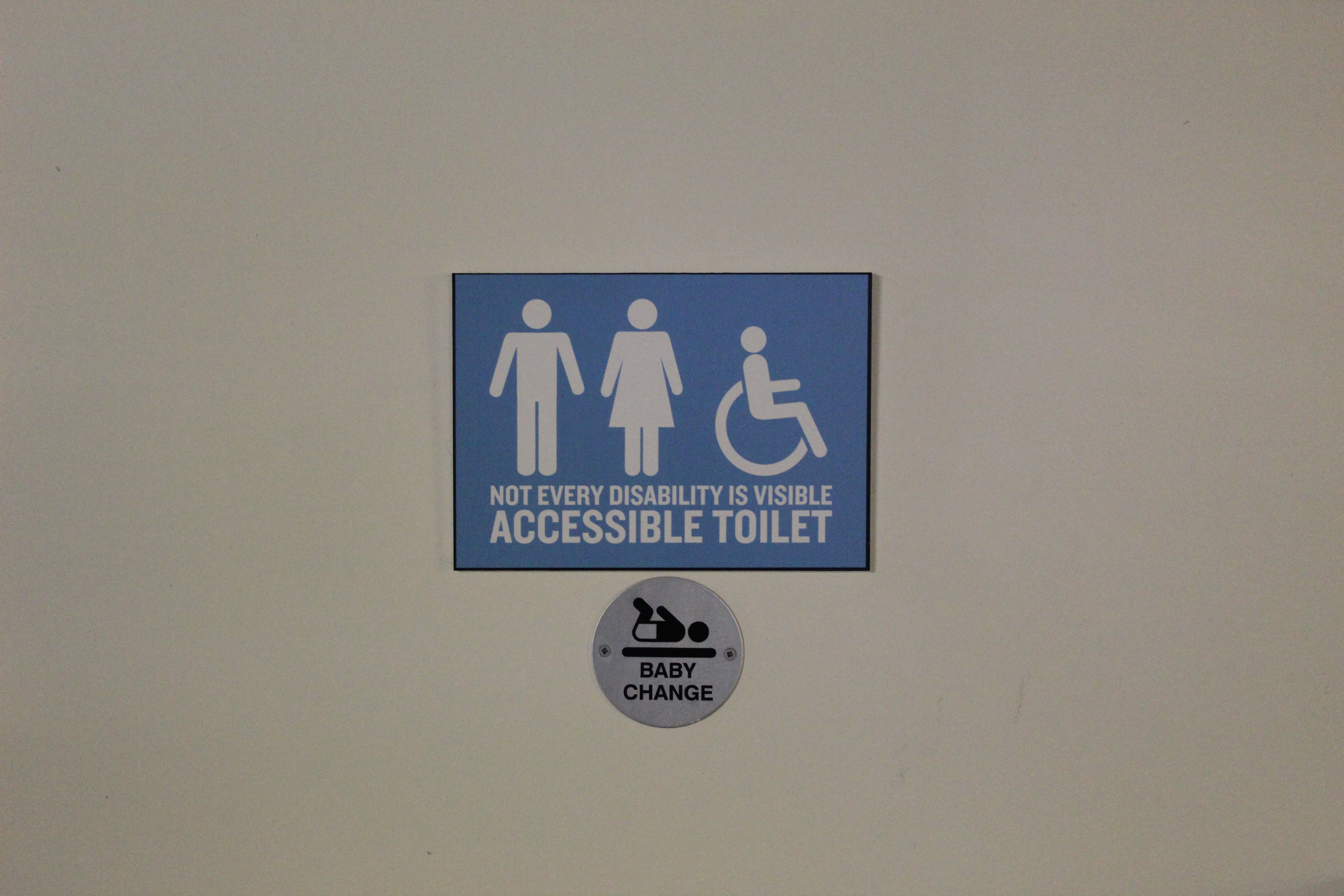 New disabled toilet signage