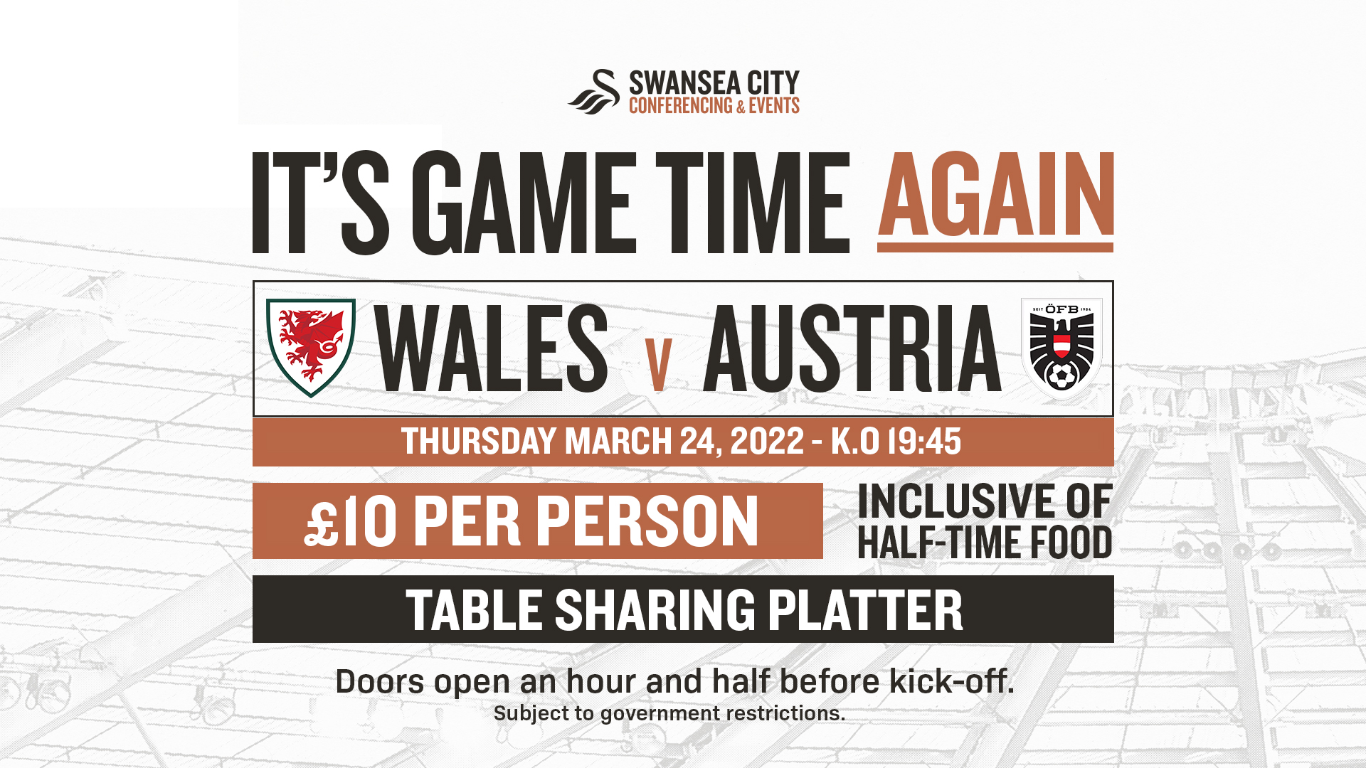 It's game time - Wales v Austria poster announcement