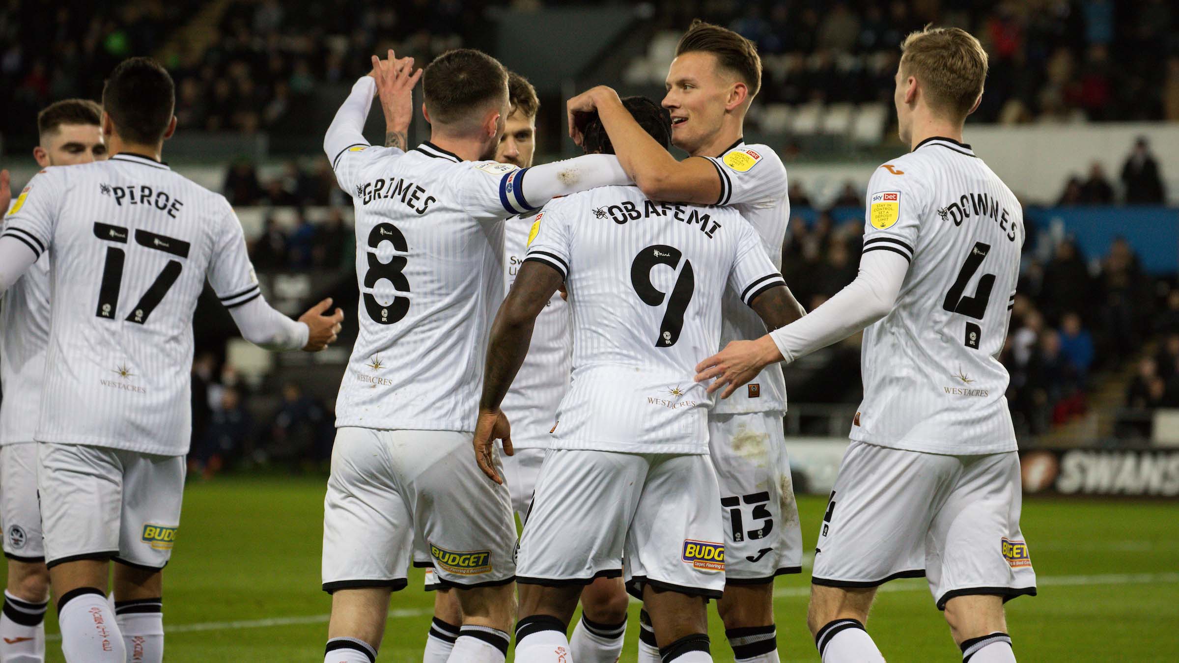 Russell Martin celebrates his opening goal with Norwich team-mates, Photos