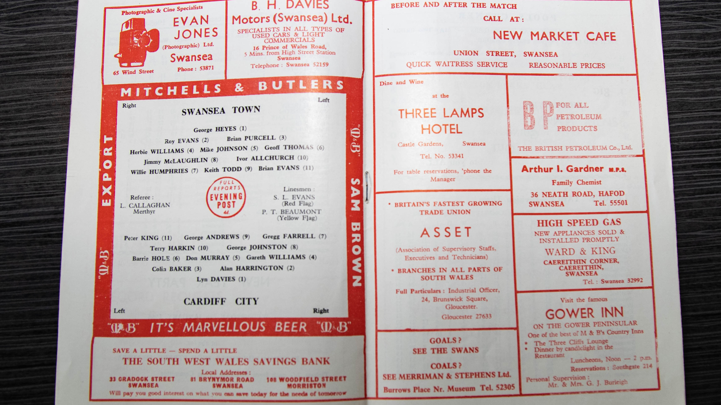 1966 Welsh Cup original programme