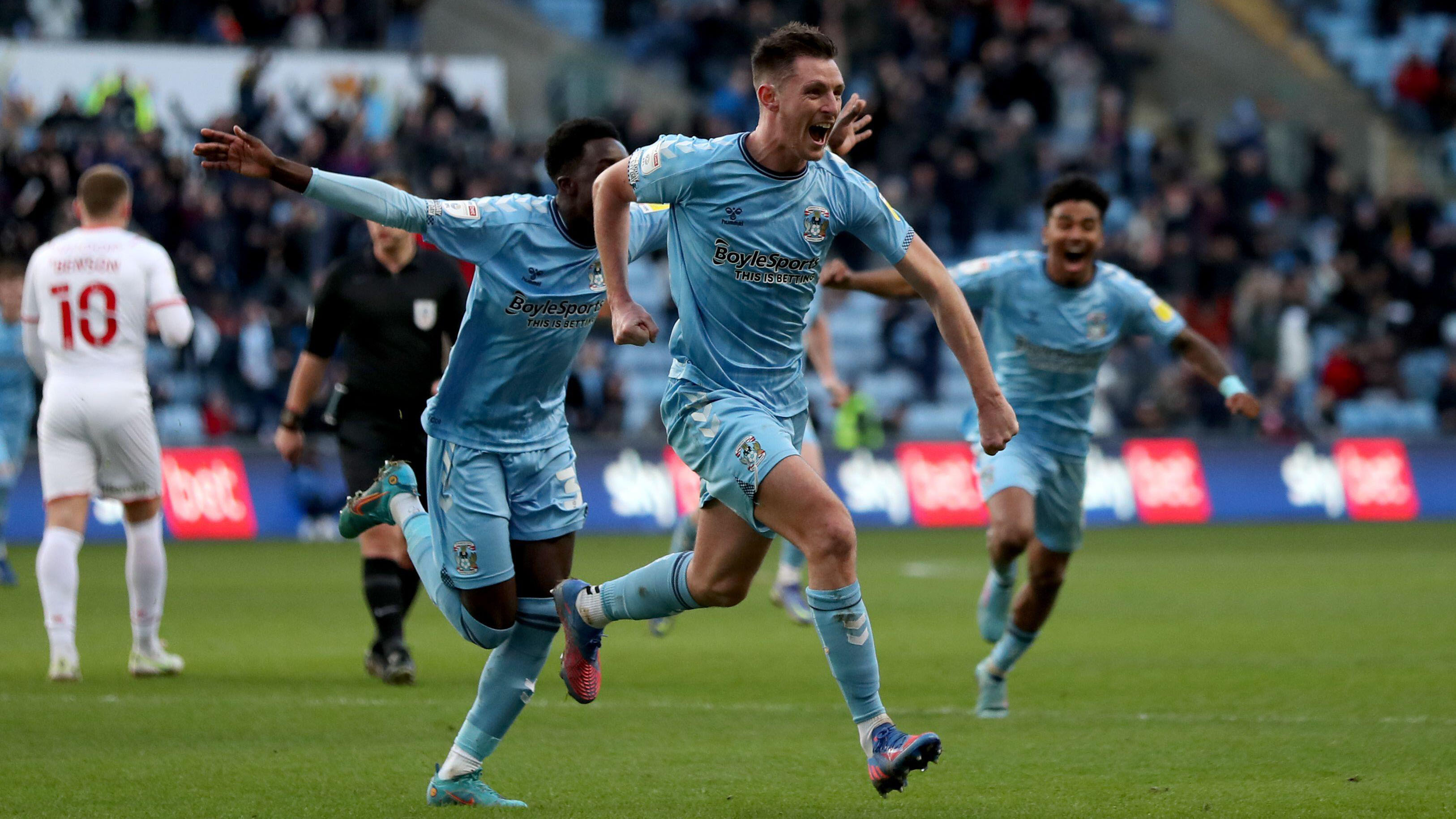 Coventry City celebrate