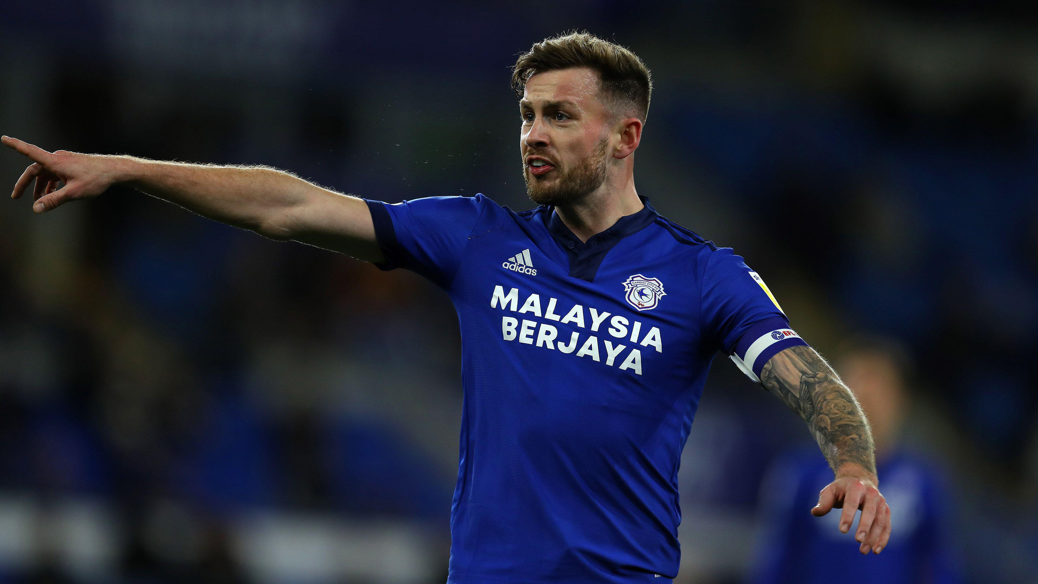 Cardiff City's Joe Ralls wears captain's armband