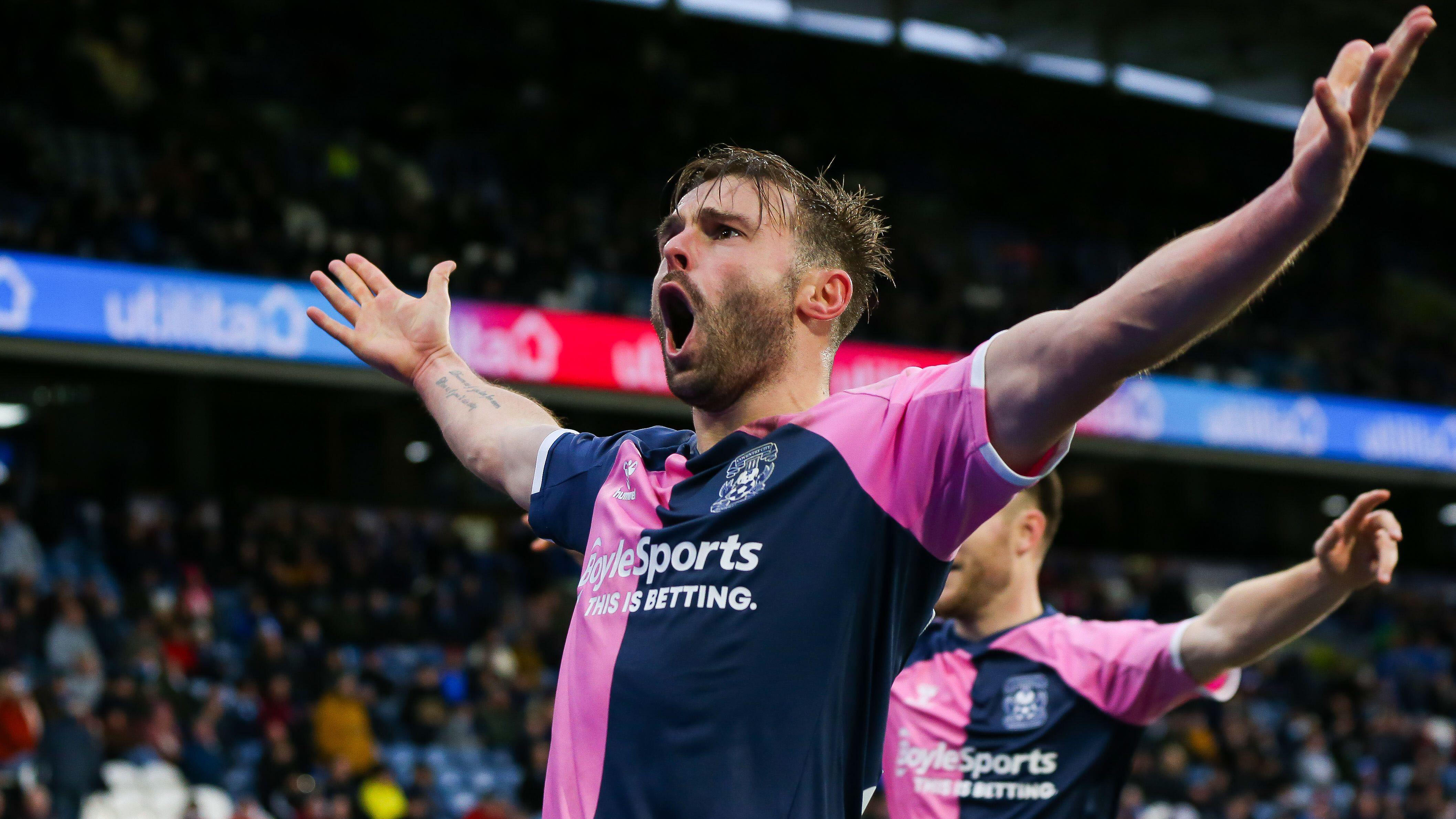 Coventry City's Matt Godden celebrates a goal