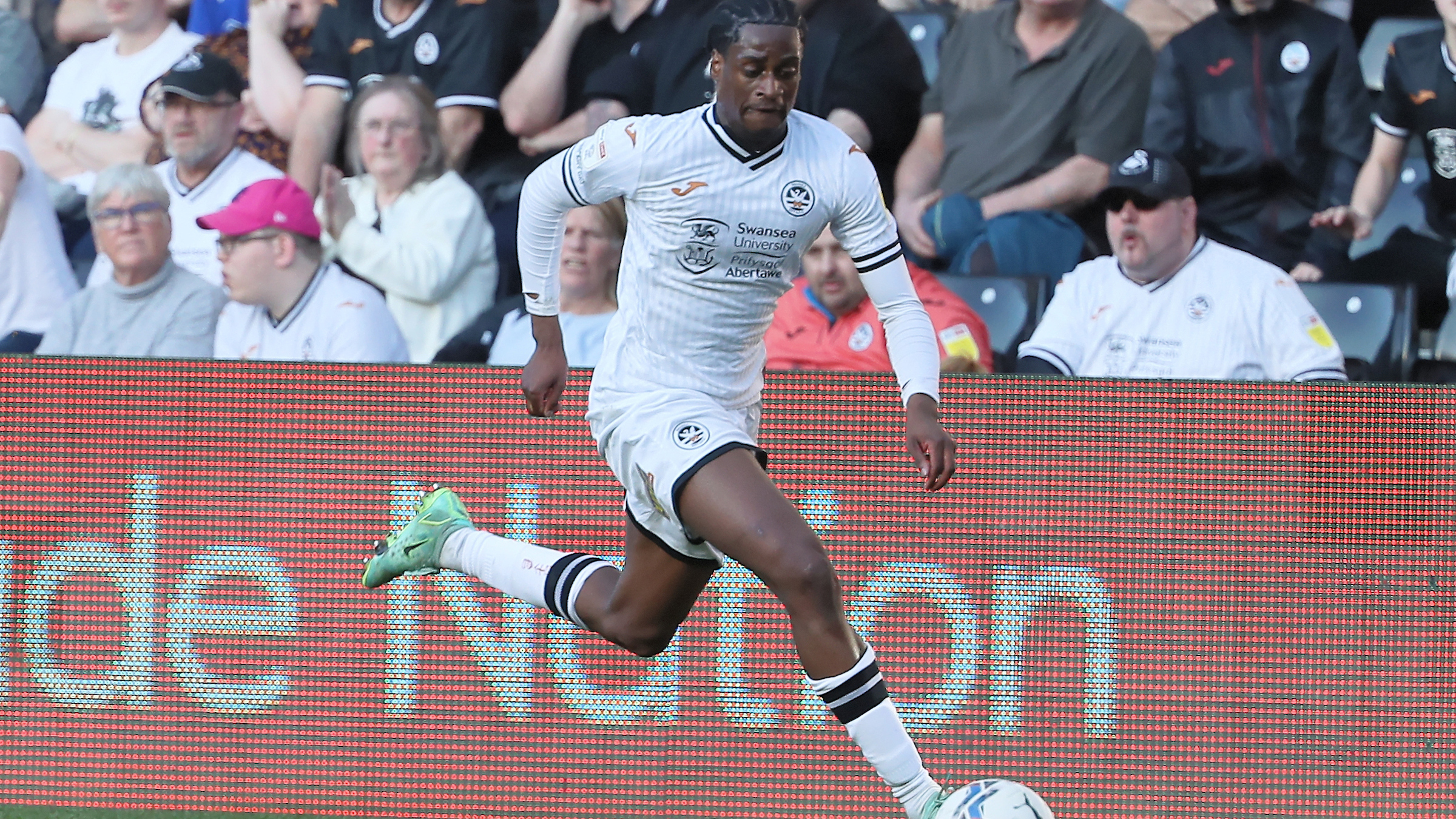 Swansea, Wales. 24 October 2022. Nathanael Ogbeta of Swansea City during  the Professional Development League game between Swansea City Under 21 and  Millwall Under 21 at the Swansea City Academy in Swansea