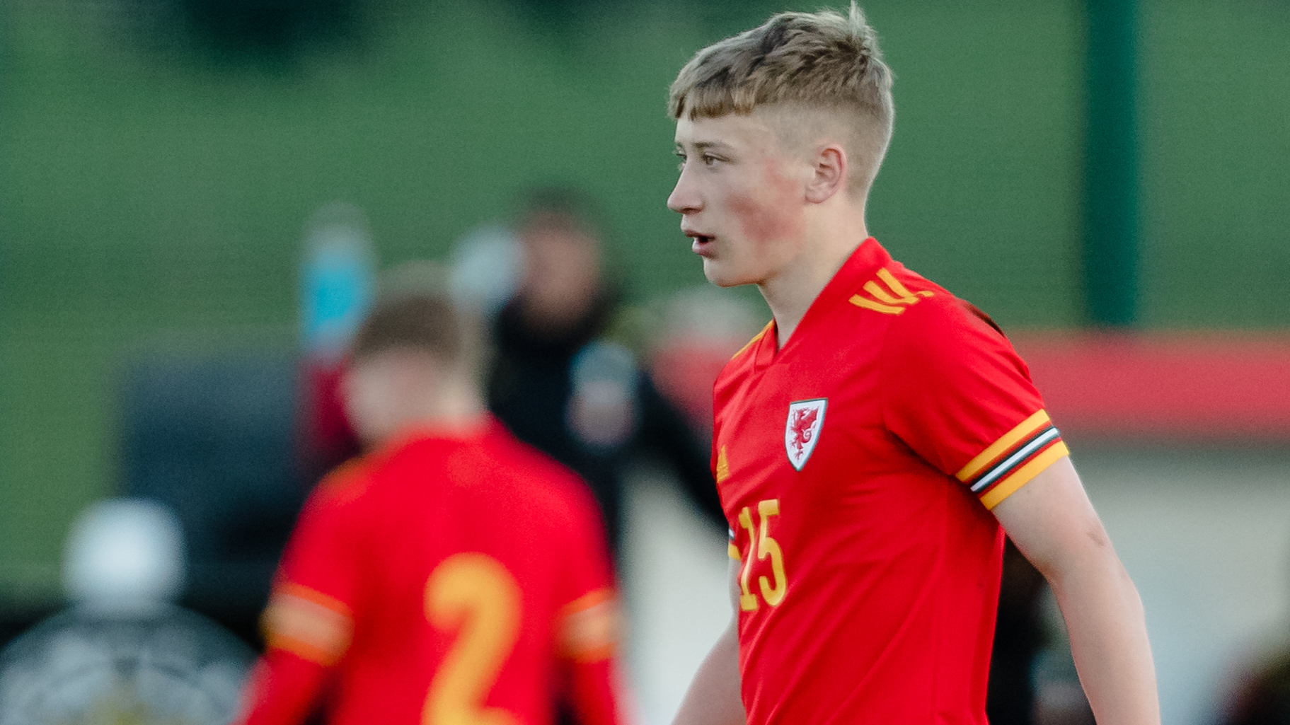 Jacob Cook in Wales kit