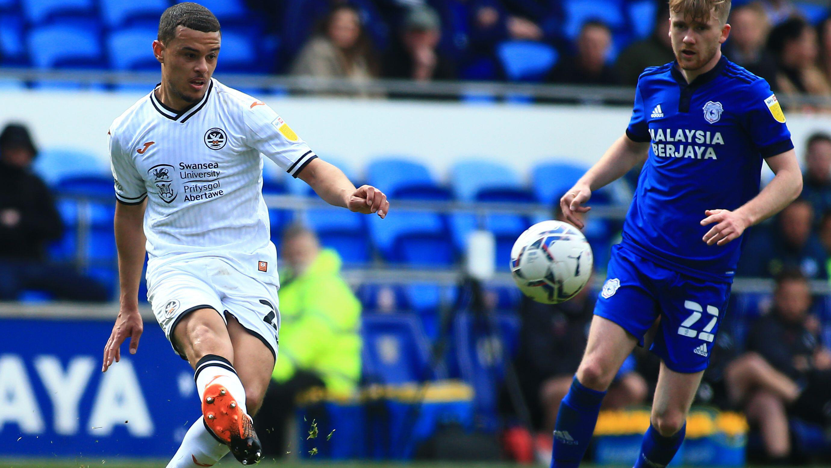 Cardiff away Joel Latibeaudiere