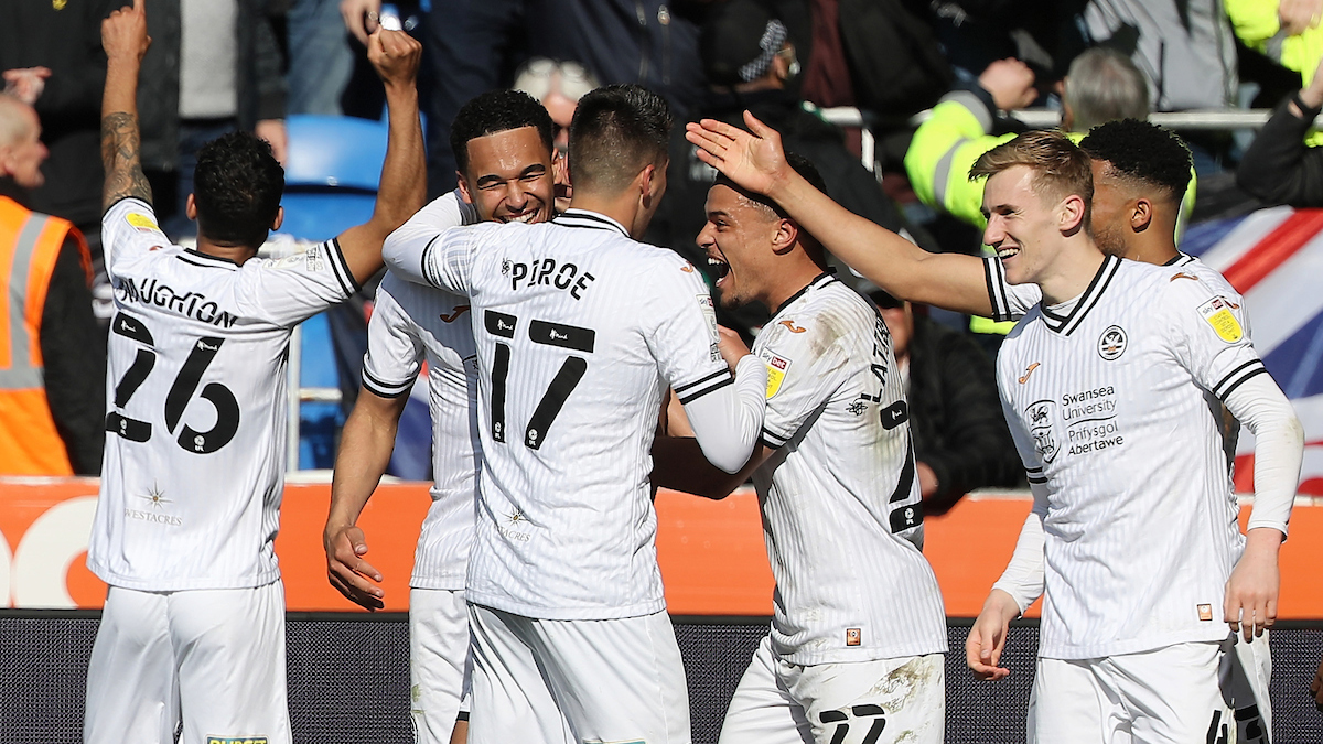 Cardiff away celebrations