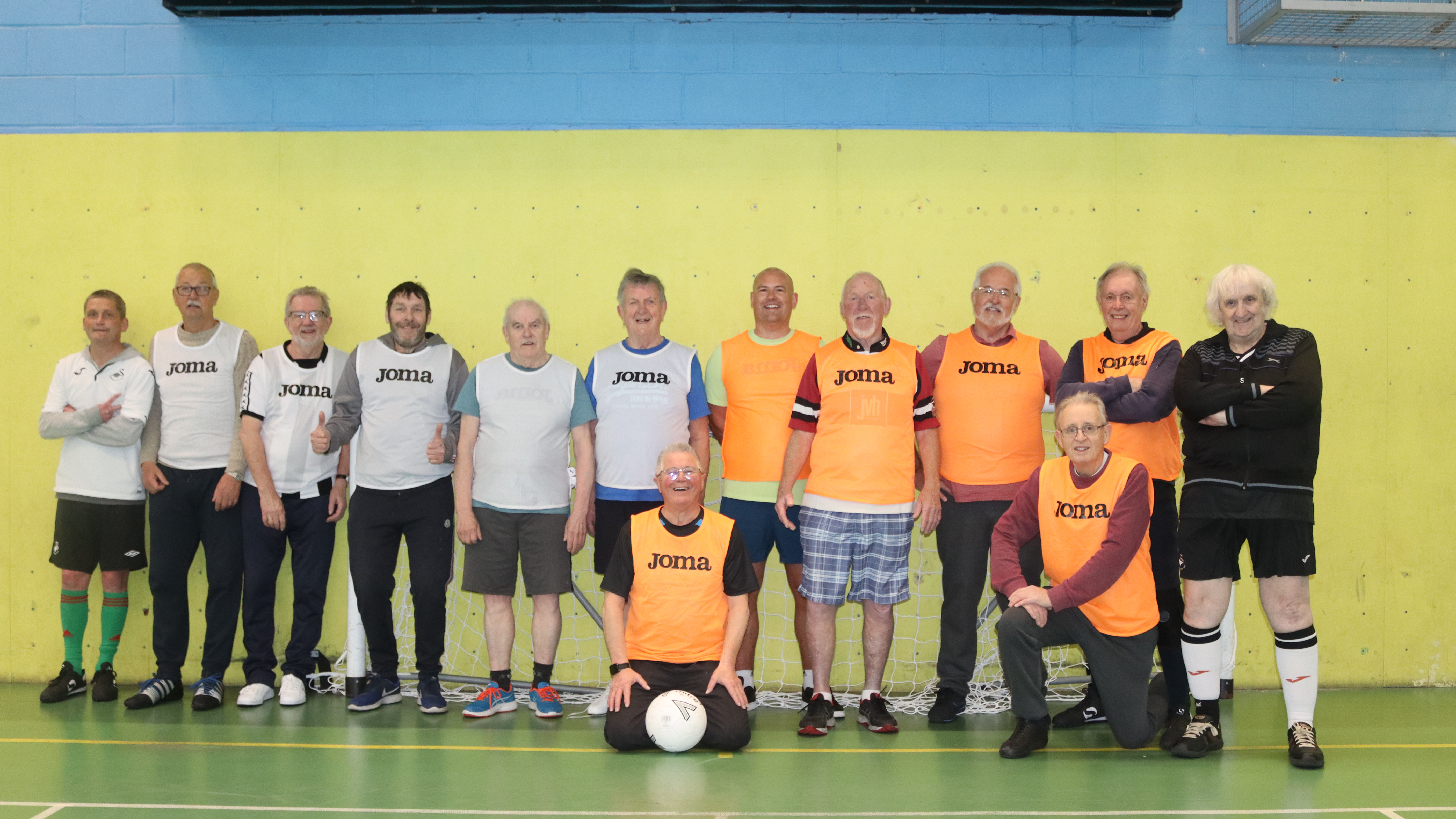 Walking football session group photo
