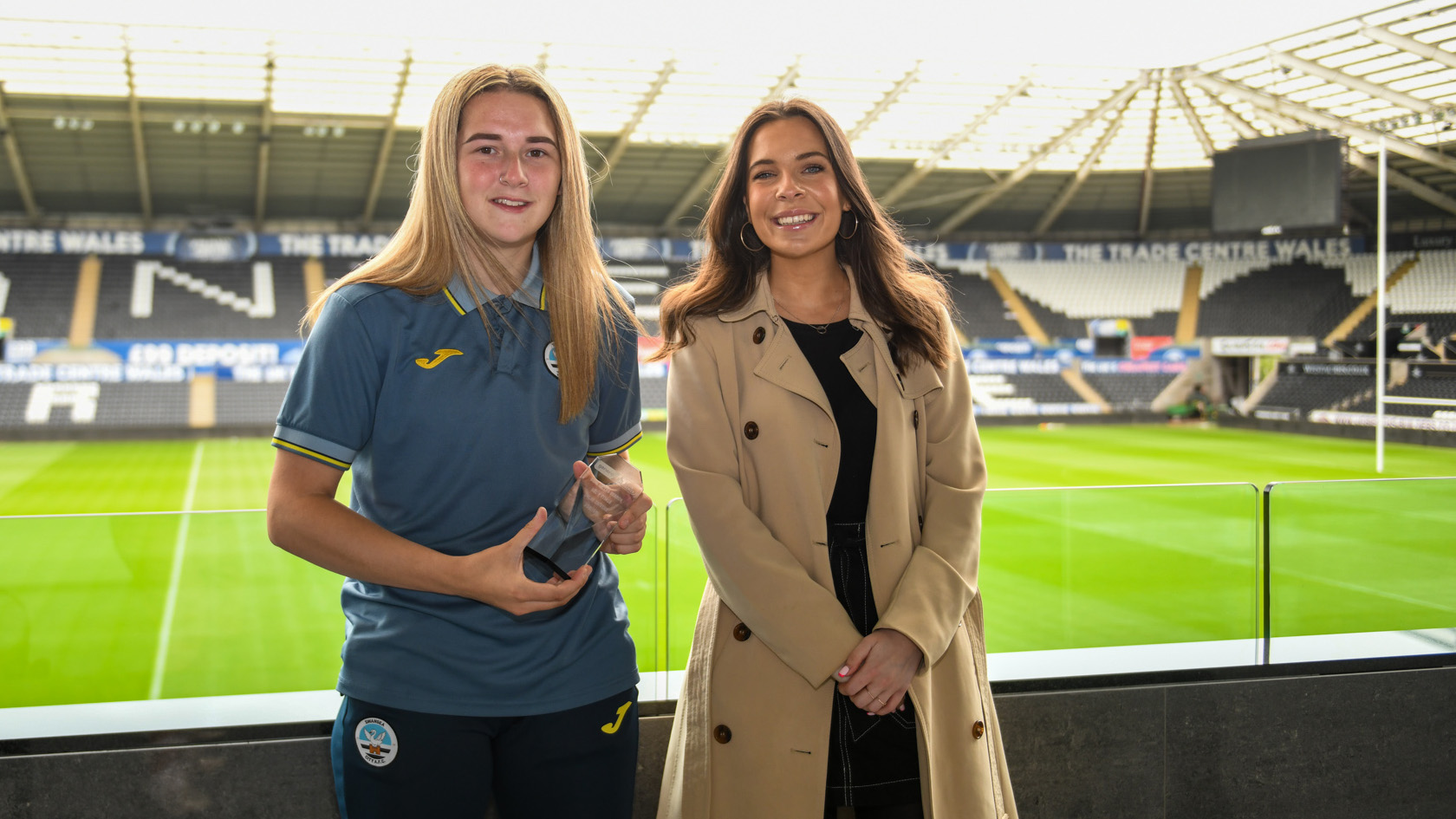 Chloe Chivers holds goal of the season award