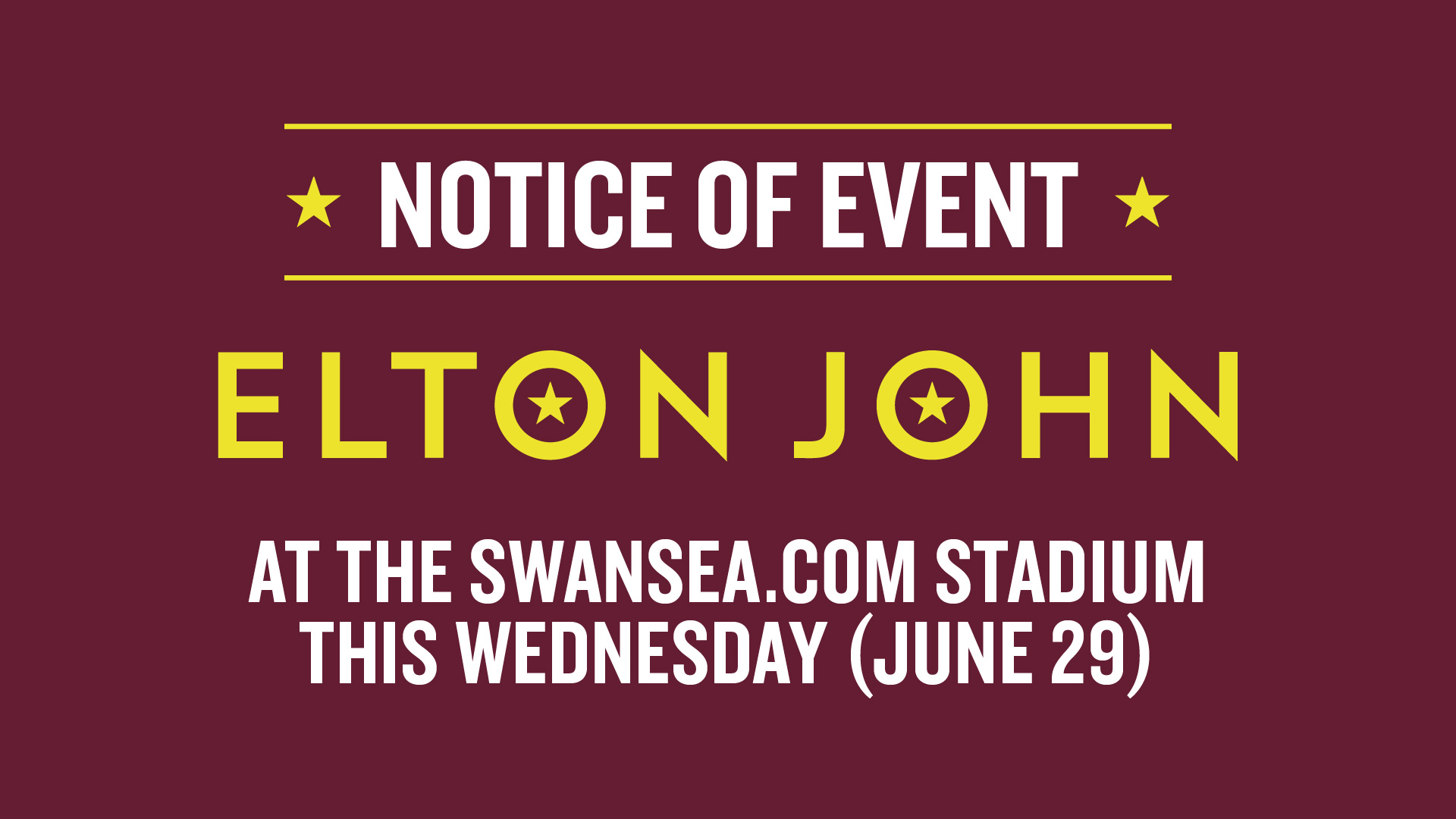 Elton John - Notice of Event