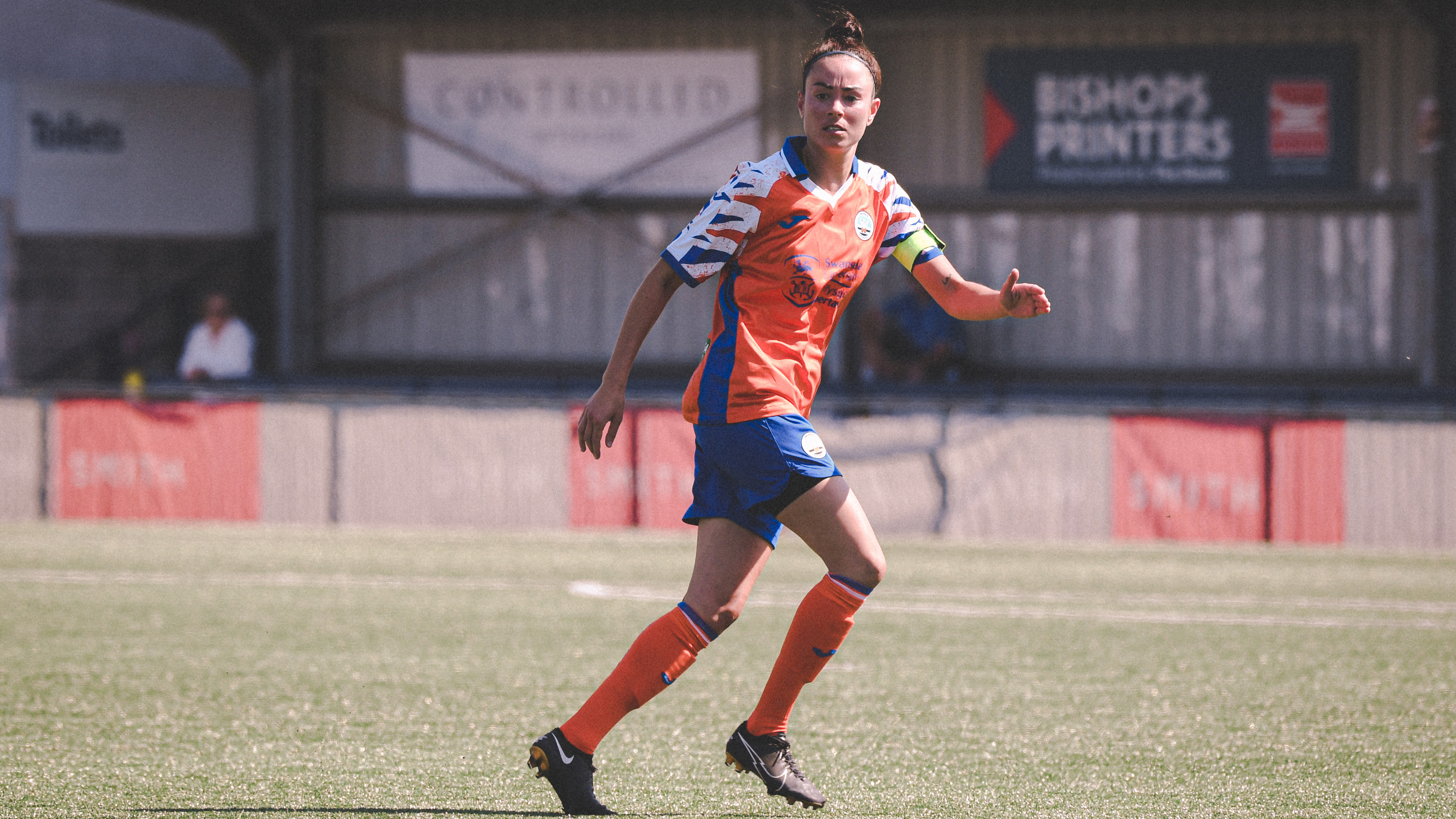 Alicia Powe in Swansea City away kit