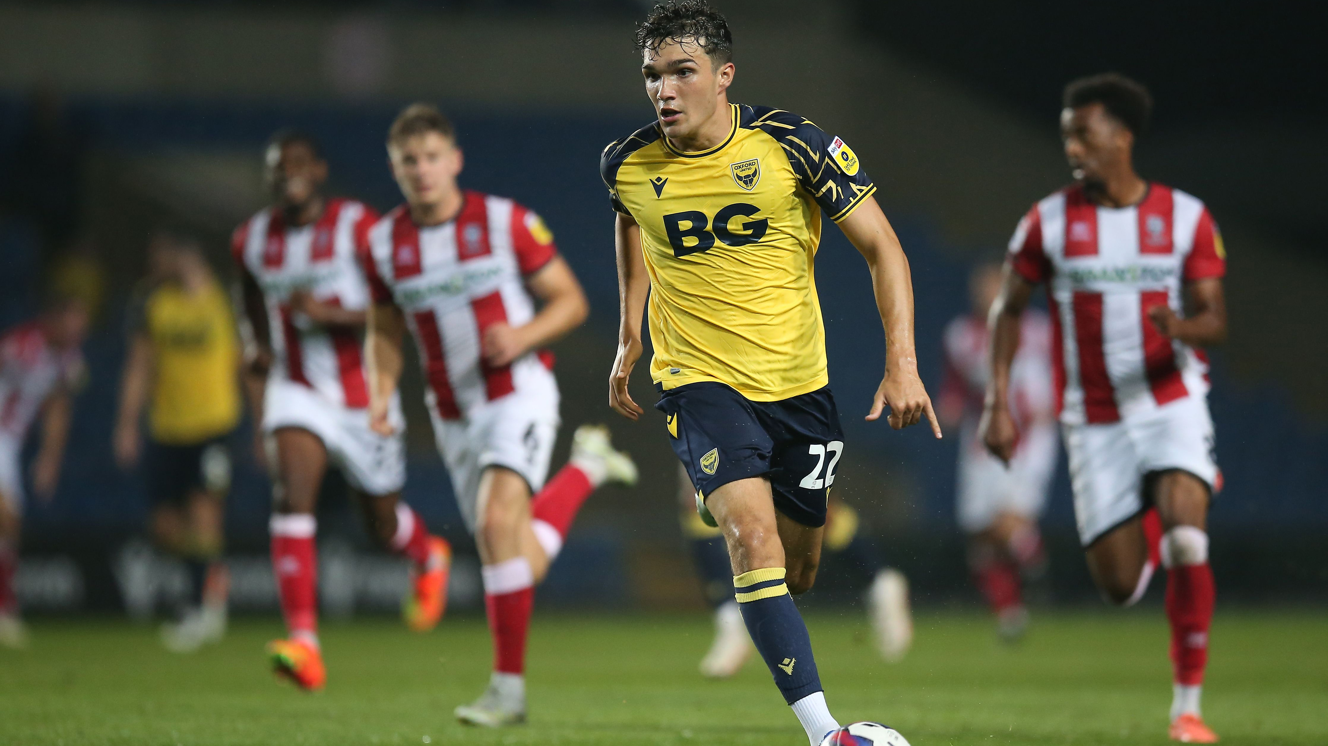 Kyle Joseph playing for Oxford United