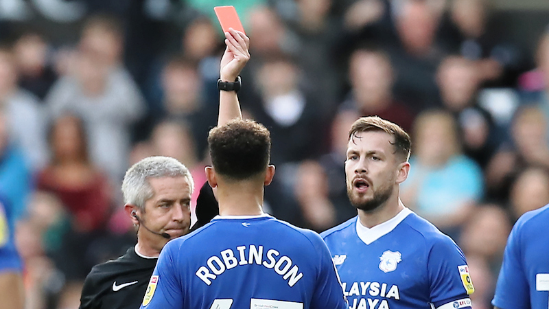 Callum Robinson red card