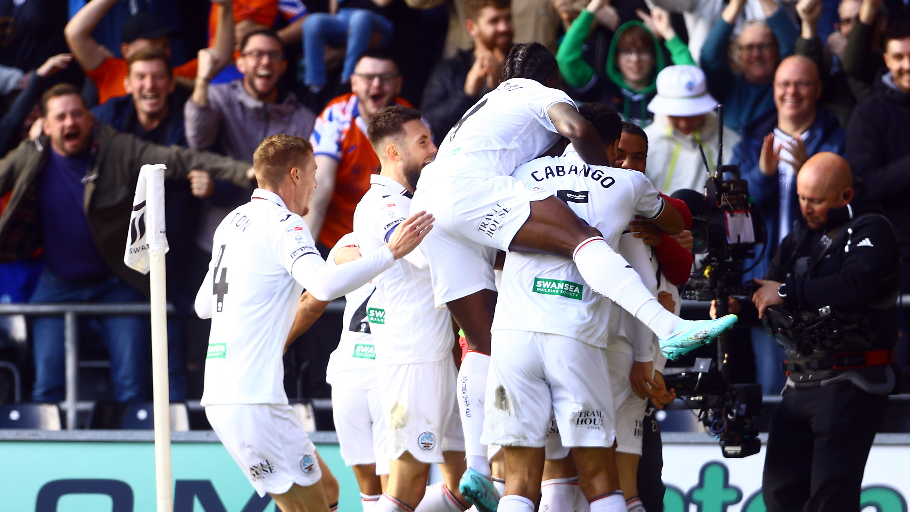 Swansea City celebrate