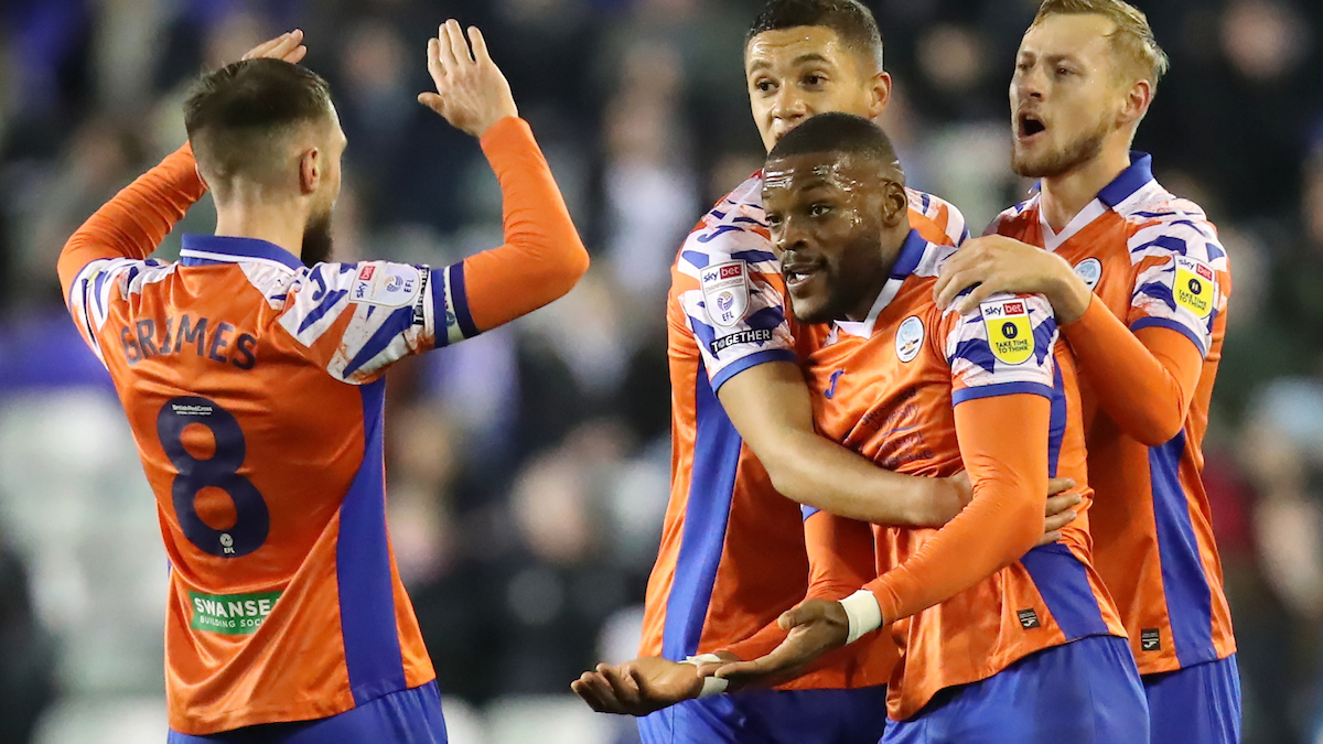 Birmingham away Olivier Ntcham celebration