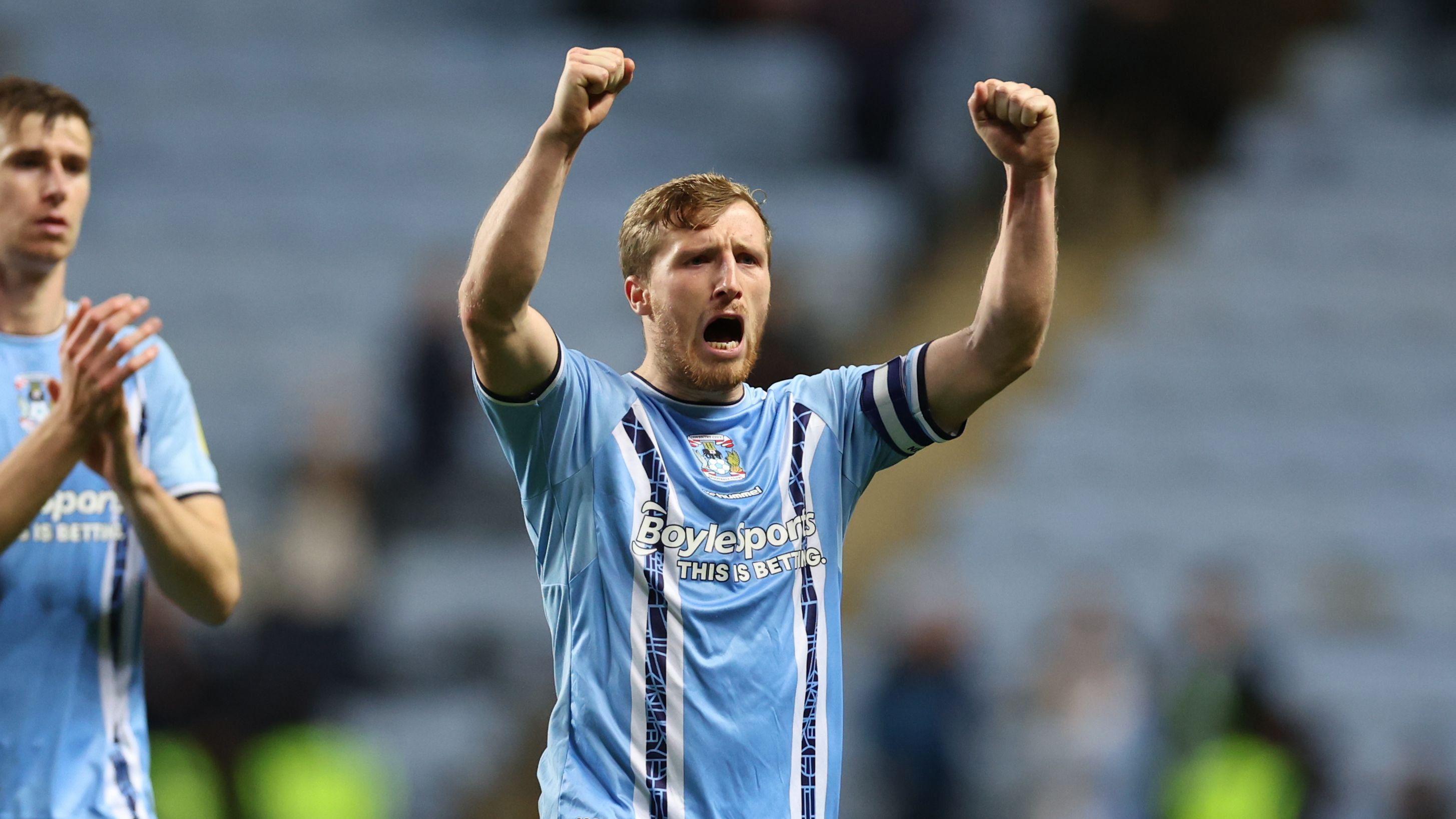 Jamie Allen celebrates for Coventry City