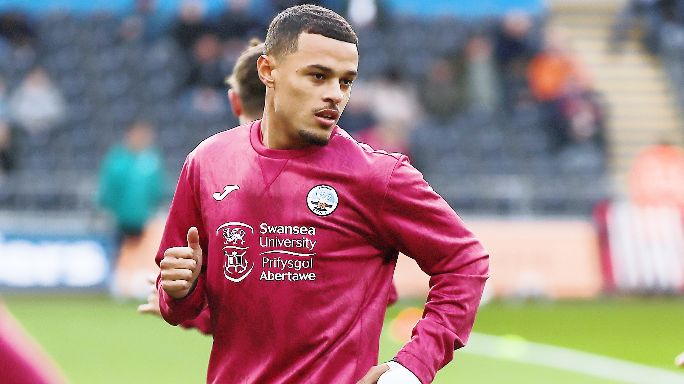 Joel Latibeaudiere warms up ahead of a match