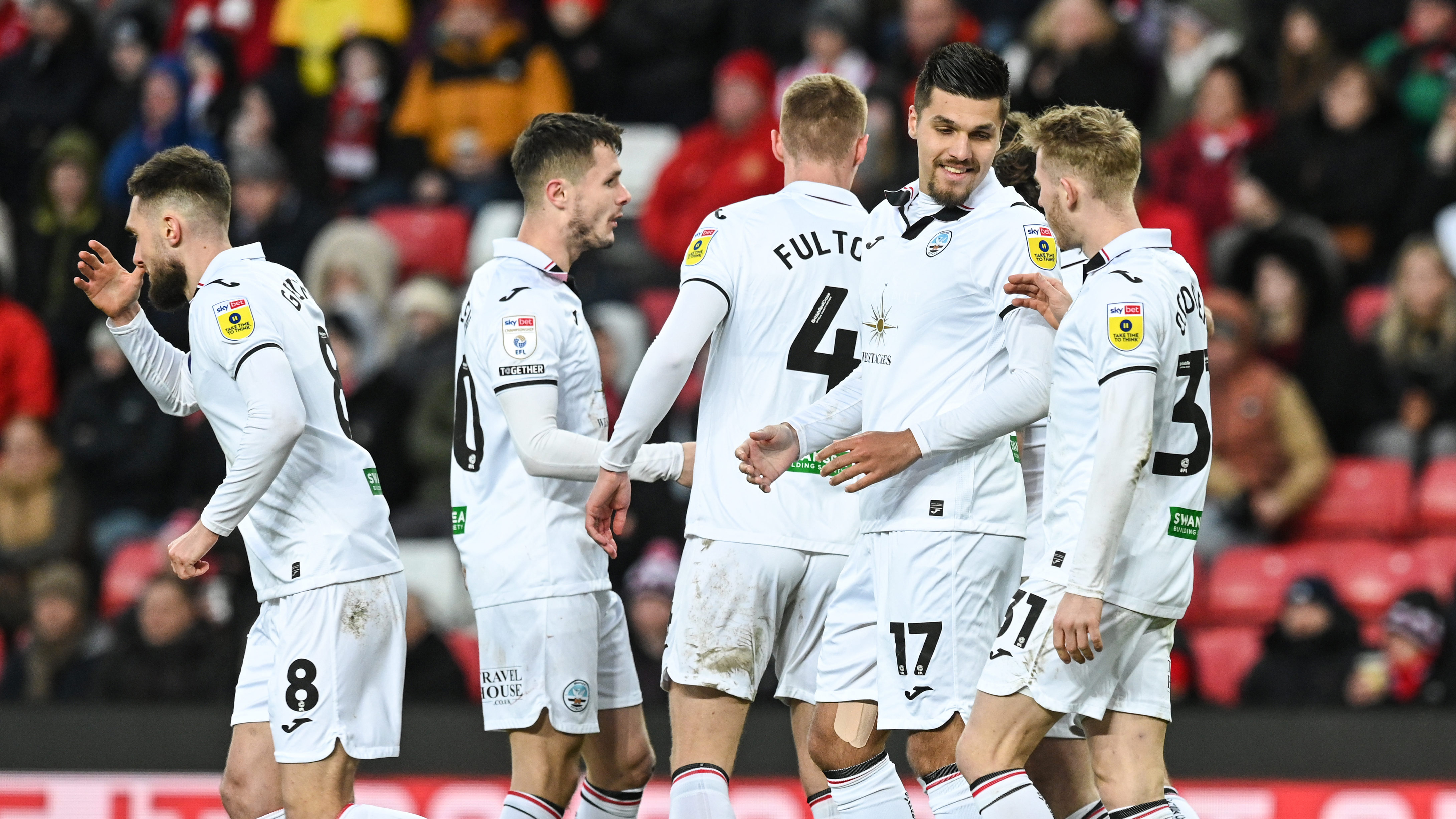 Sunderland away Joel Piroe celebration