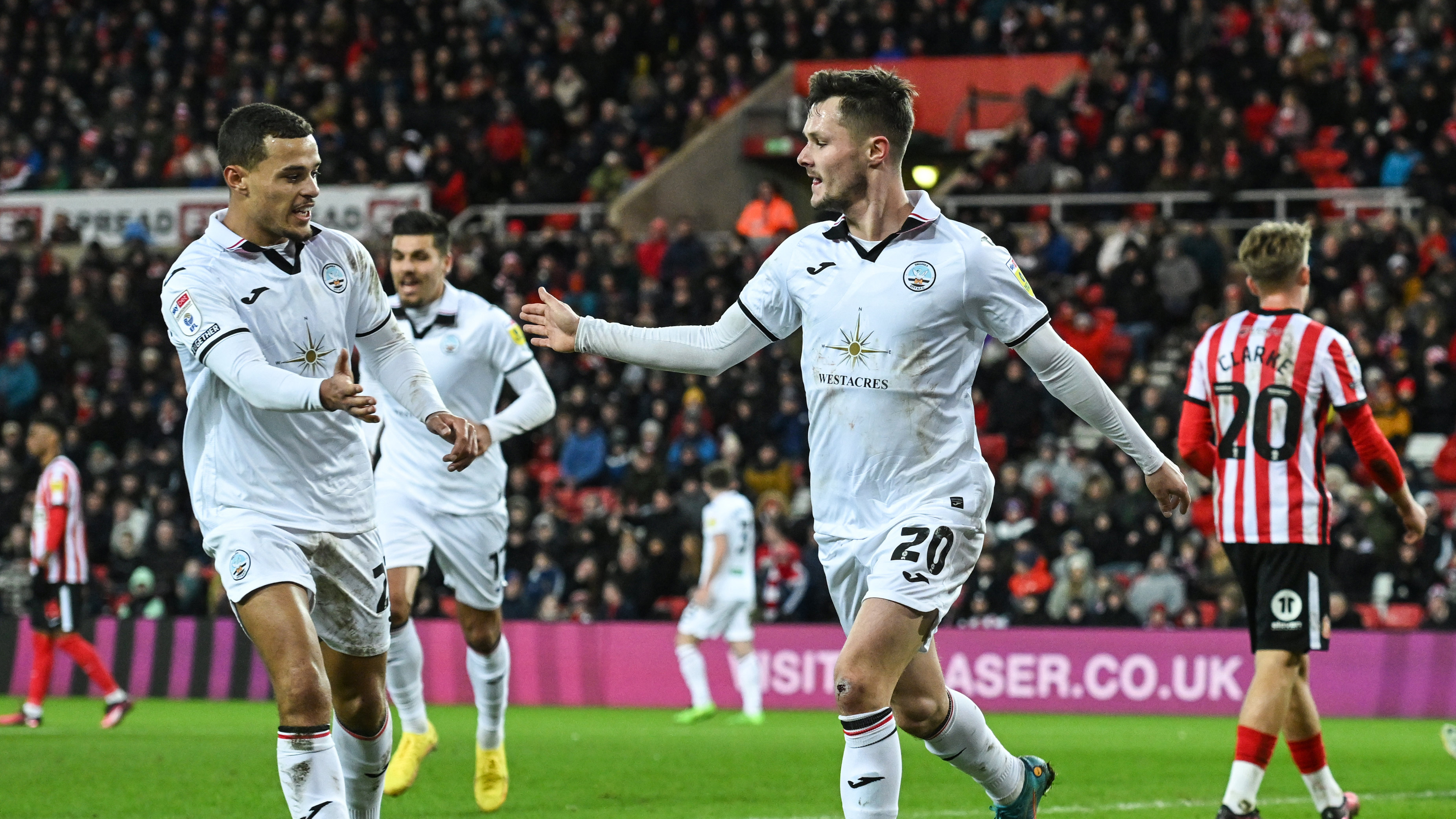 Sunderland away Liam Cullen celebration