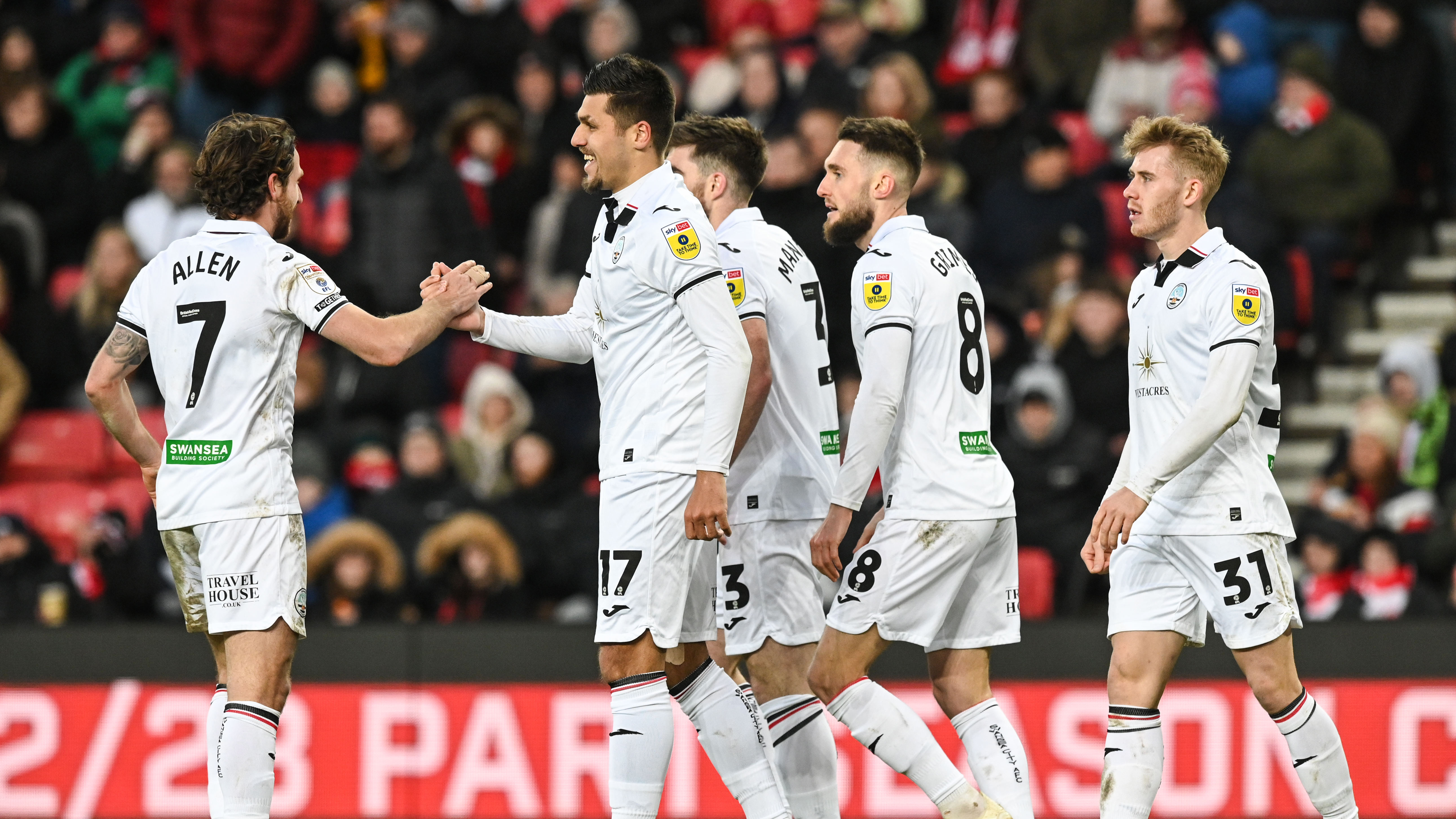 Sunderland away team celebrates