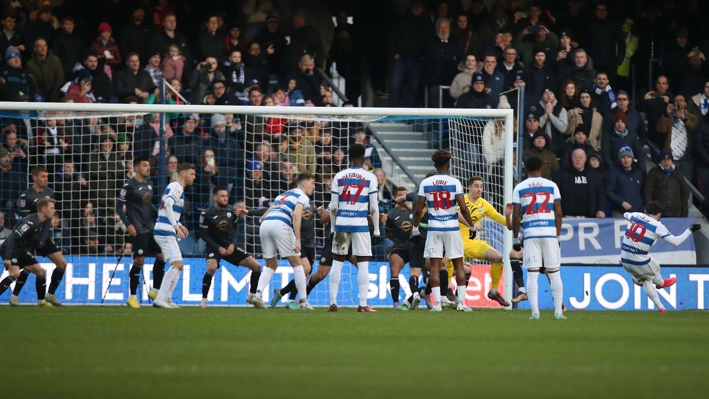 Swans defend an indirect free kick