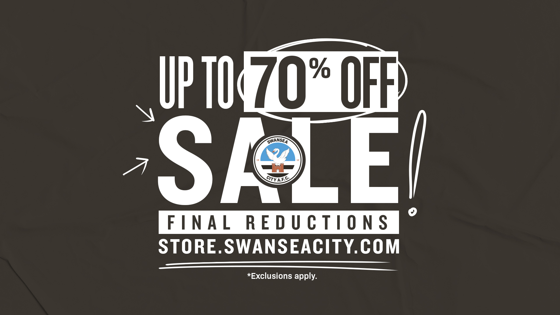 Up to 70 percent off in the Swans sale - final reductions