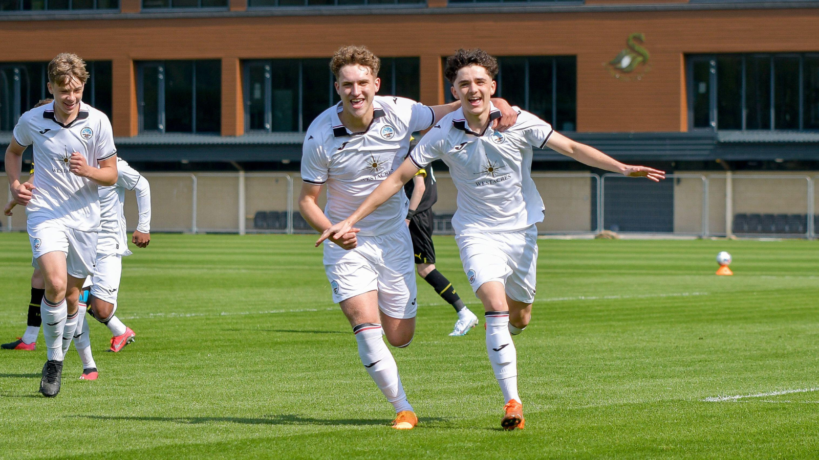 Charlie Veevers Celebrates against Wigan