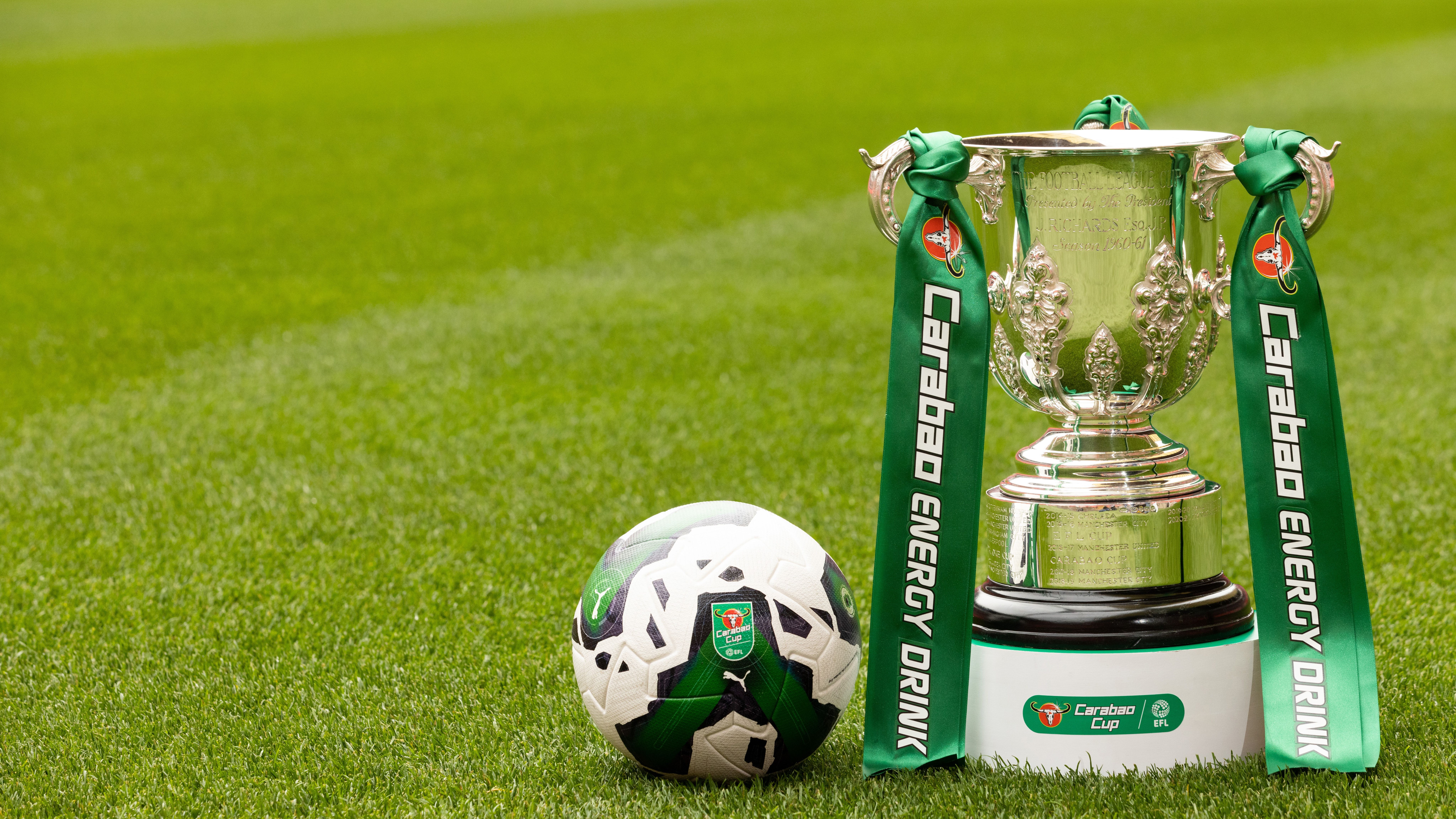 Carabao Cup and football at Wembley