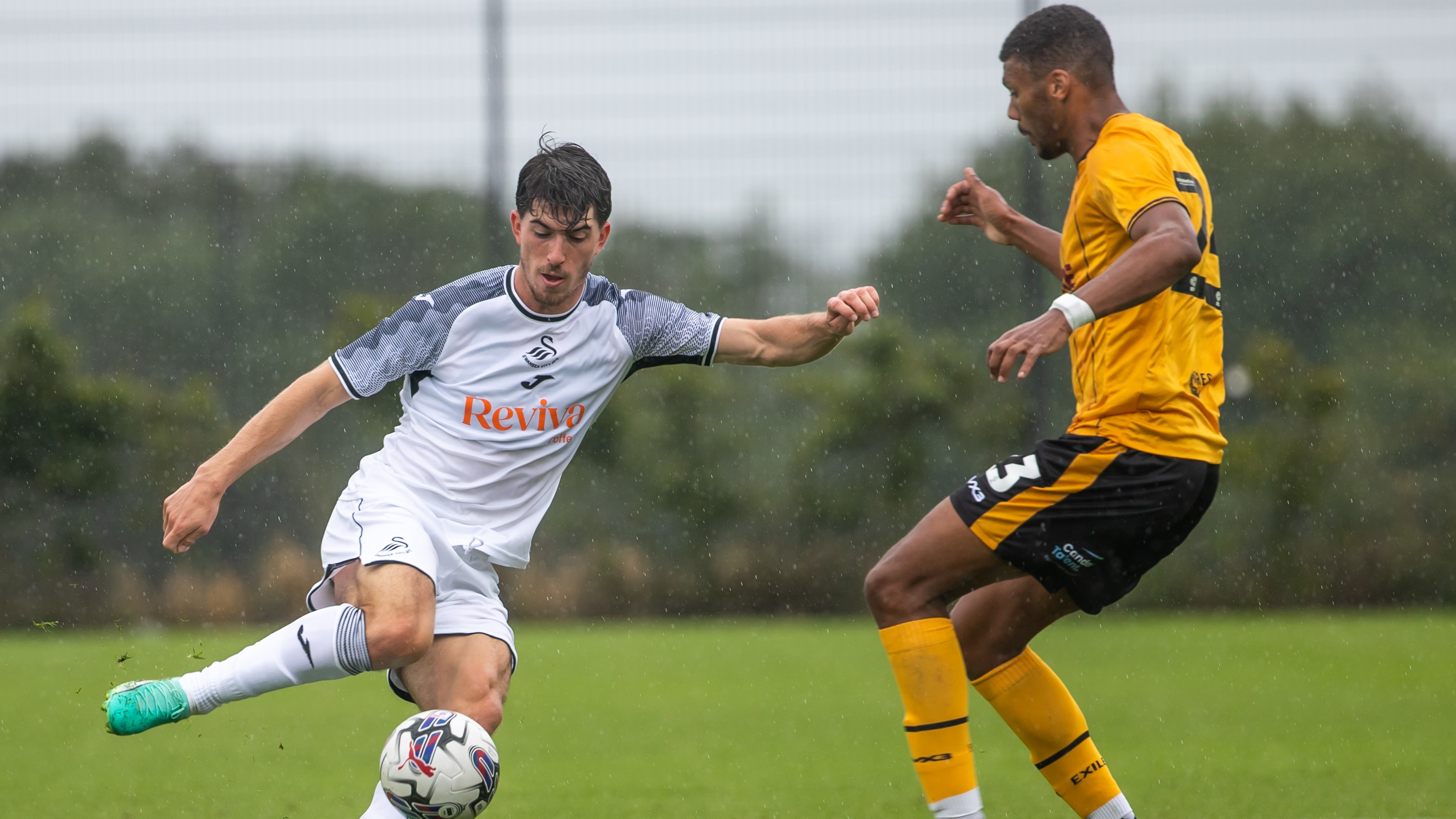 Josh Key vs Newport County in pre-season