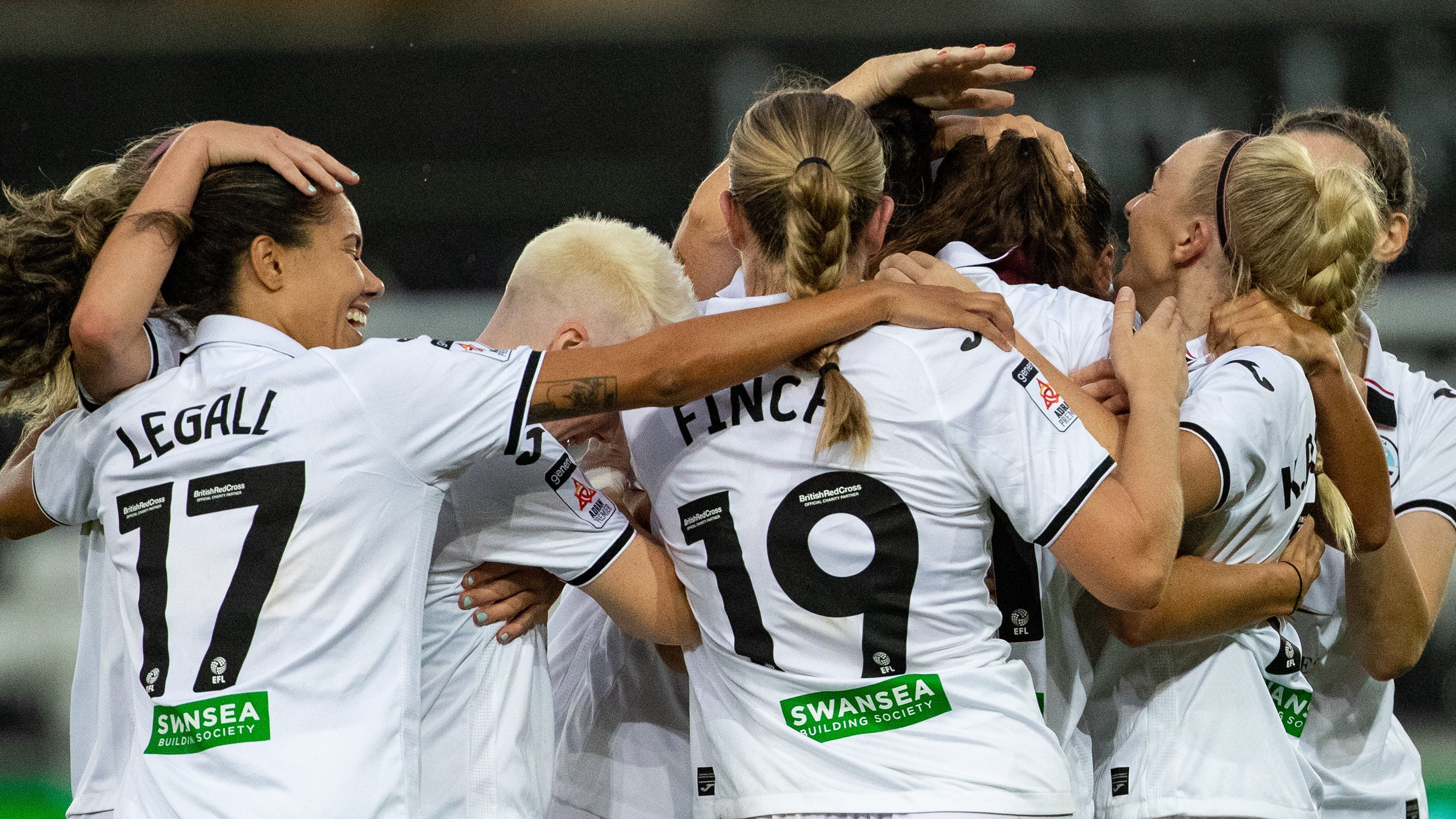 Swansea City Ladies celebration at Swansea.com Stadium