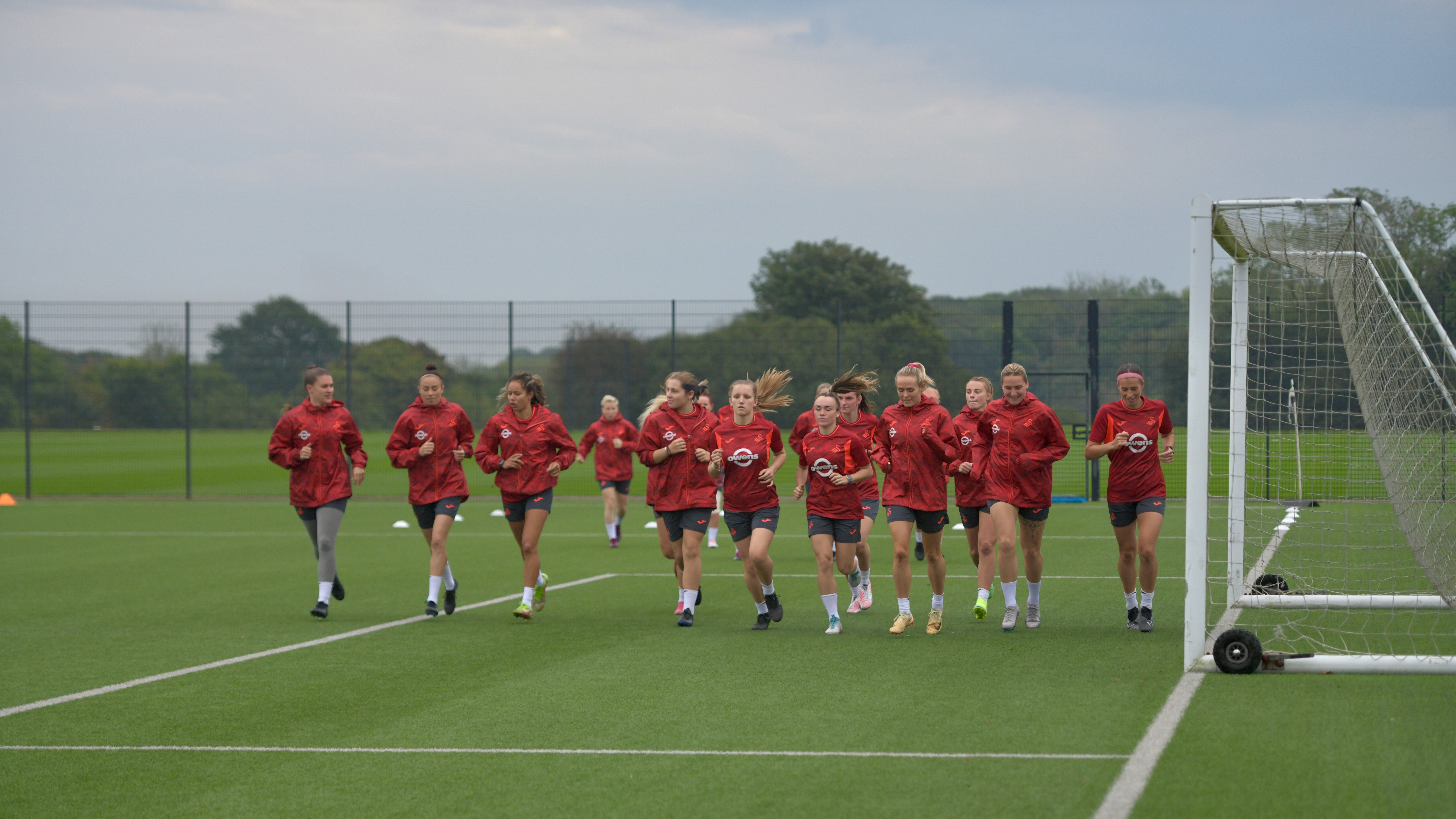 Swansea City Women training at Fairwood