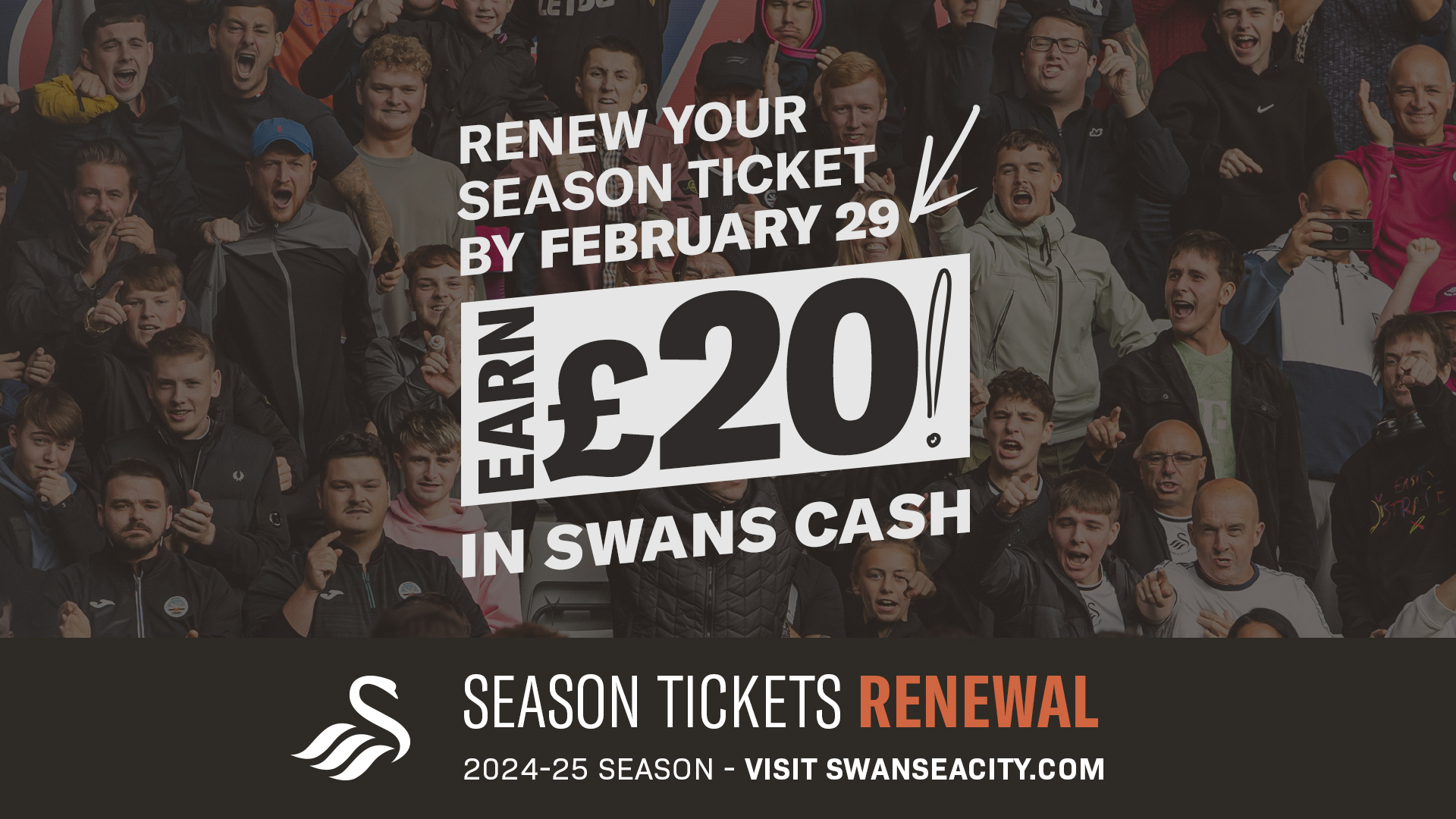 Swans Cash £20 deadline